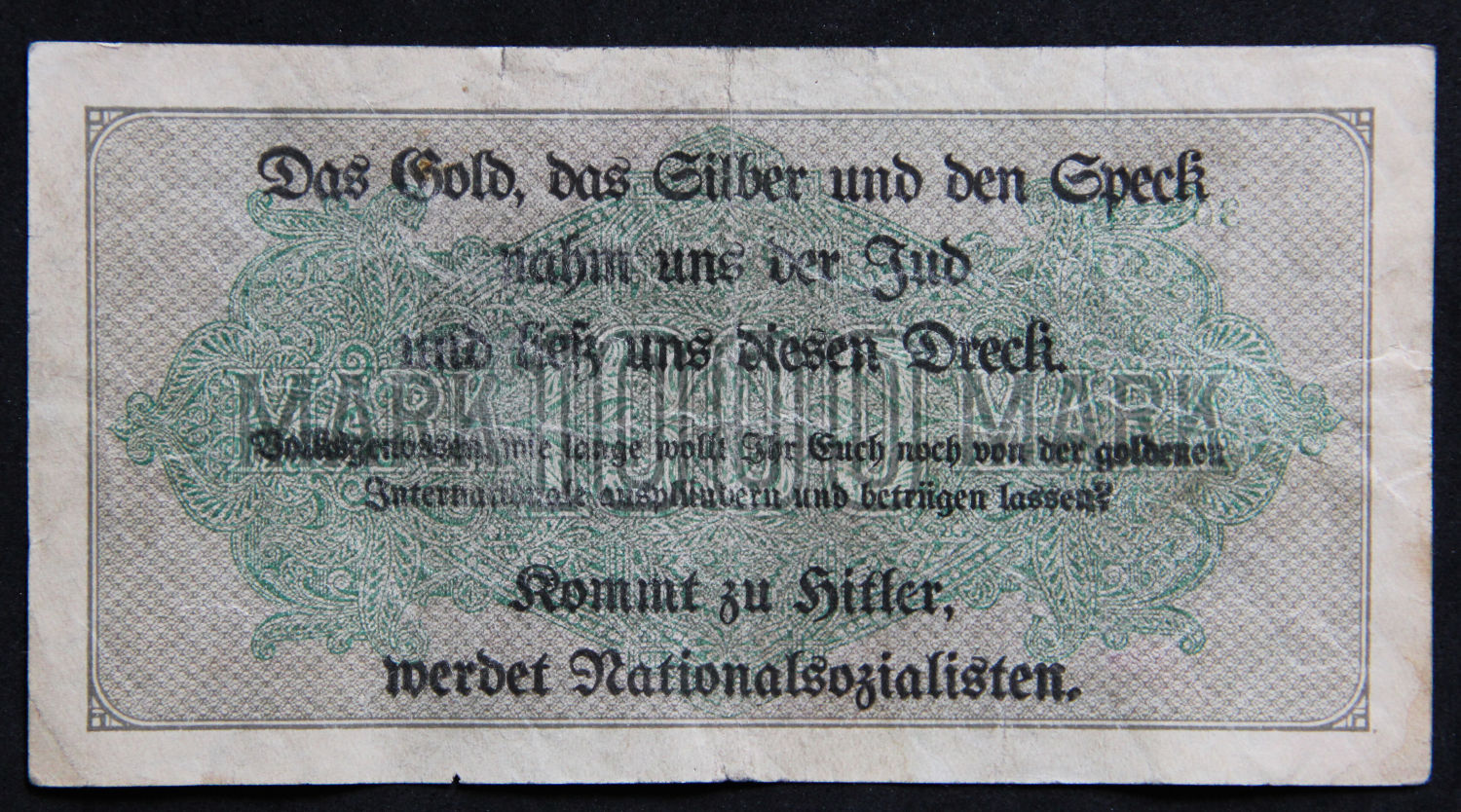 Germany - 1000 Mark - Anti semitic overprint - 02 - 1 0
