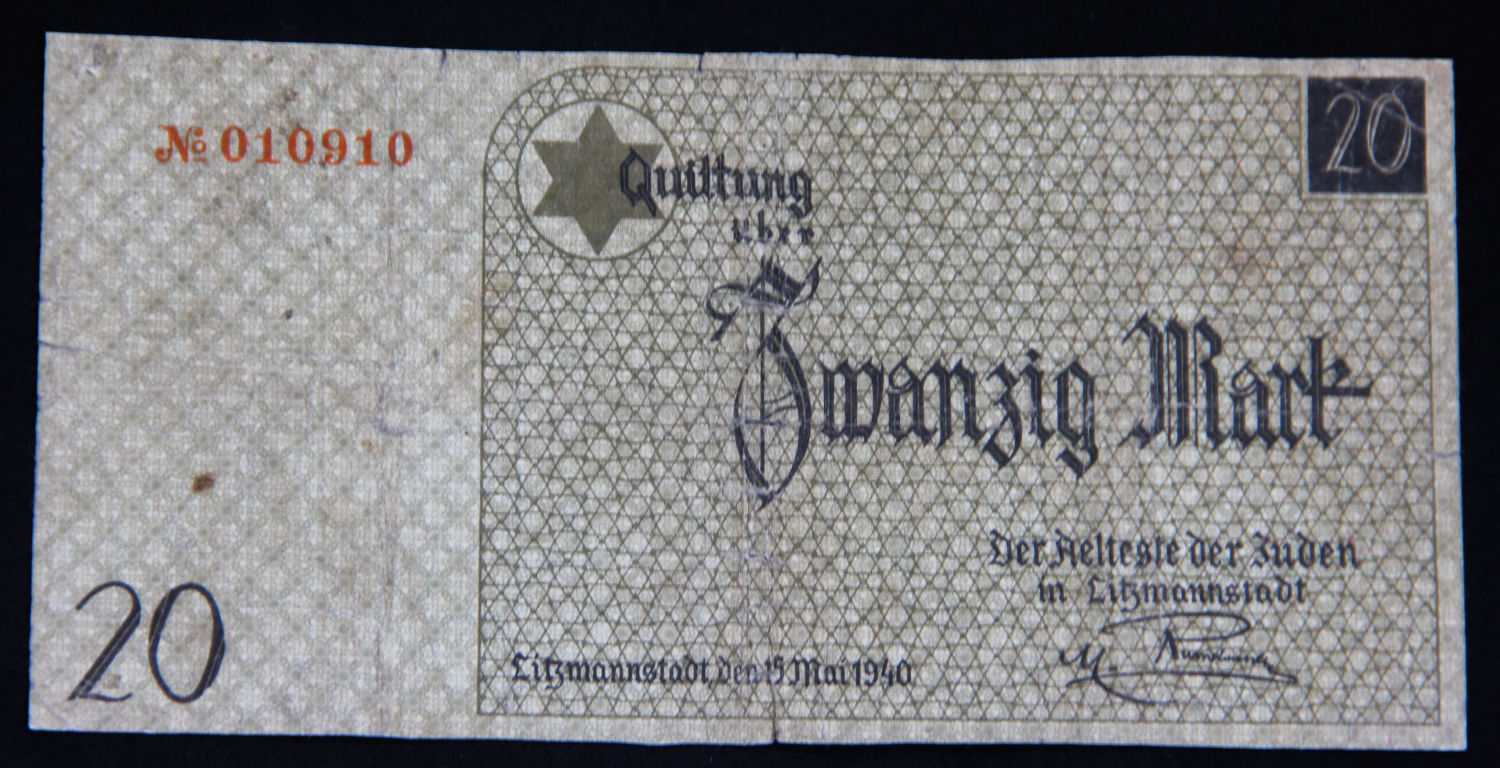 Poland - 20 mark - 1940 - ghetto Lodz - with water mark - 1 0