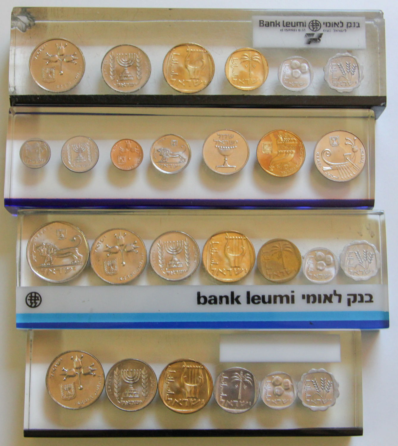 Israel - 4 solid sets coins - 1 1