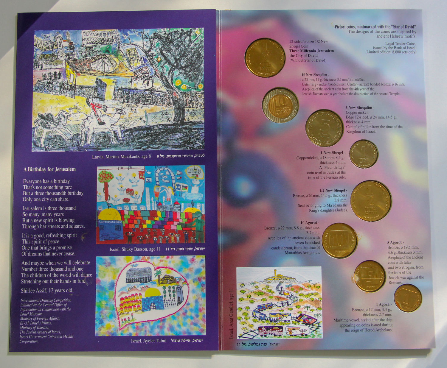Israel - 4 sets Shekel series - 01. - 1 3