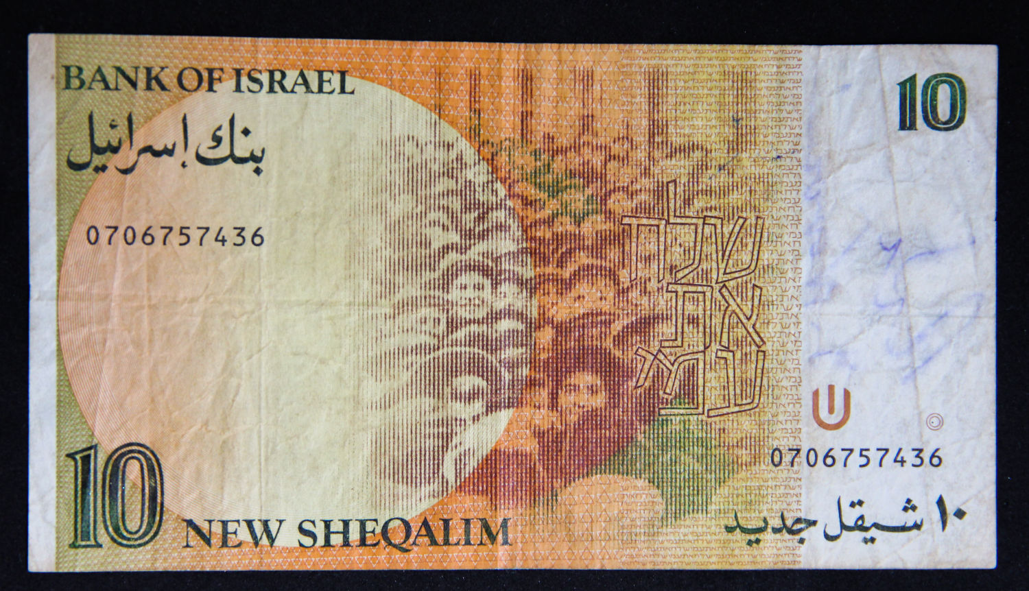 Israel - 10 Sheqel 1987 - signed by Yitzhak Navon. - 1 1