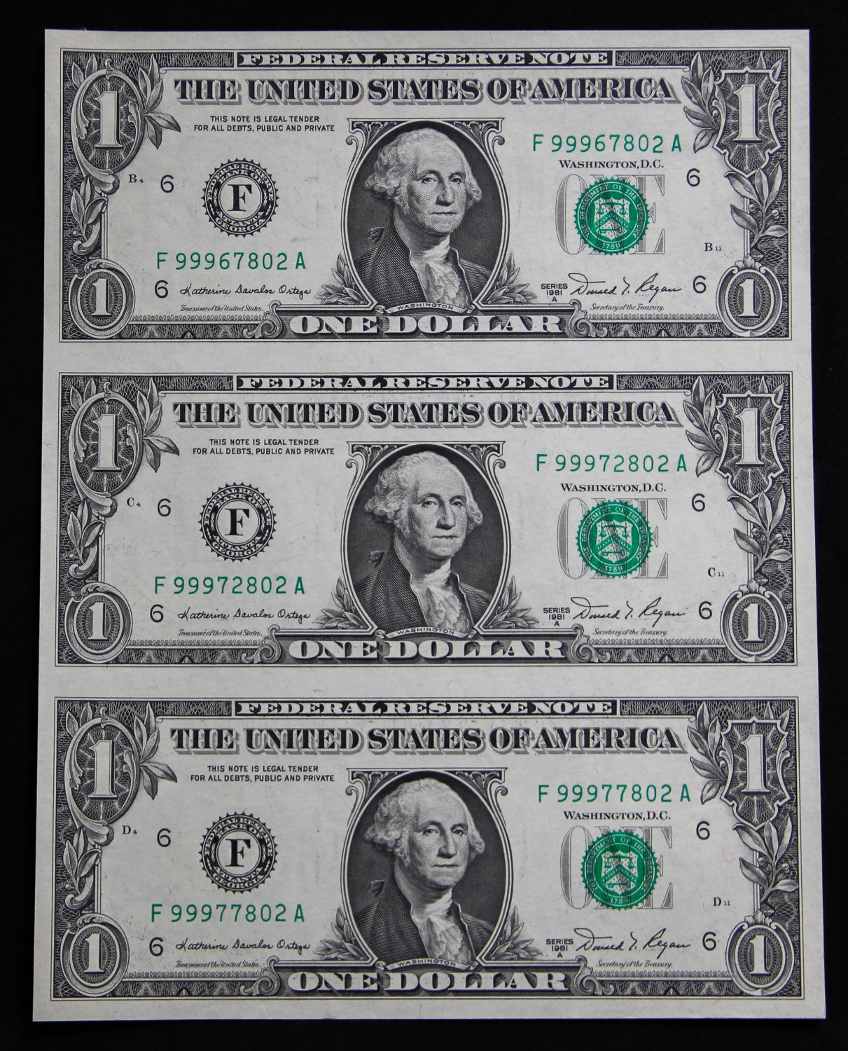 Israel - Uncut sheet - 1 dollar 1981. - 1 0
