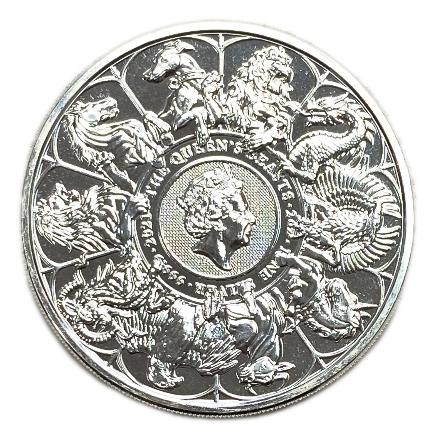 England - 5 Pounds - Elizabeth II The Queen's Beasts Completer 2021 - Silver 999, 62.42g, 40mm
... - 1 1