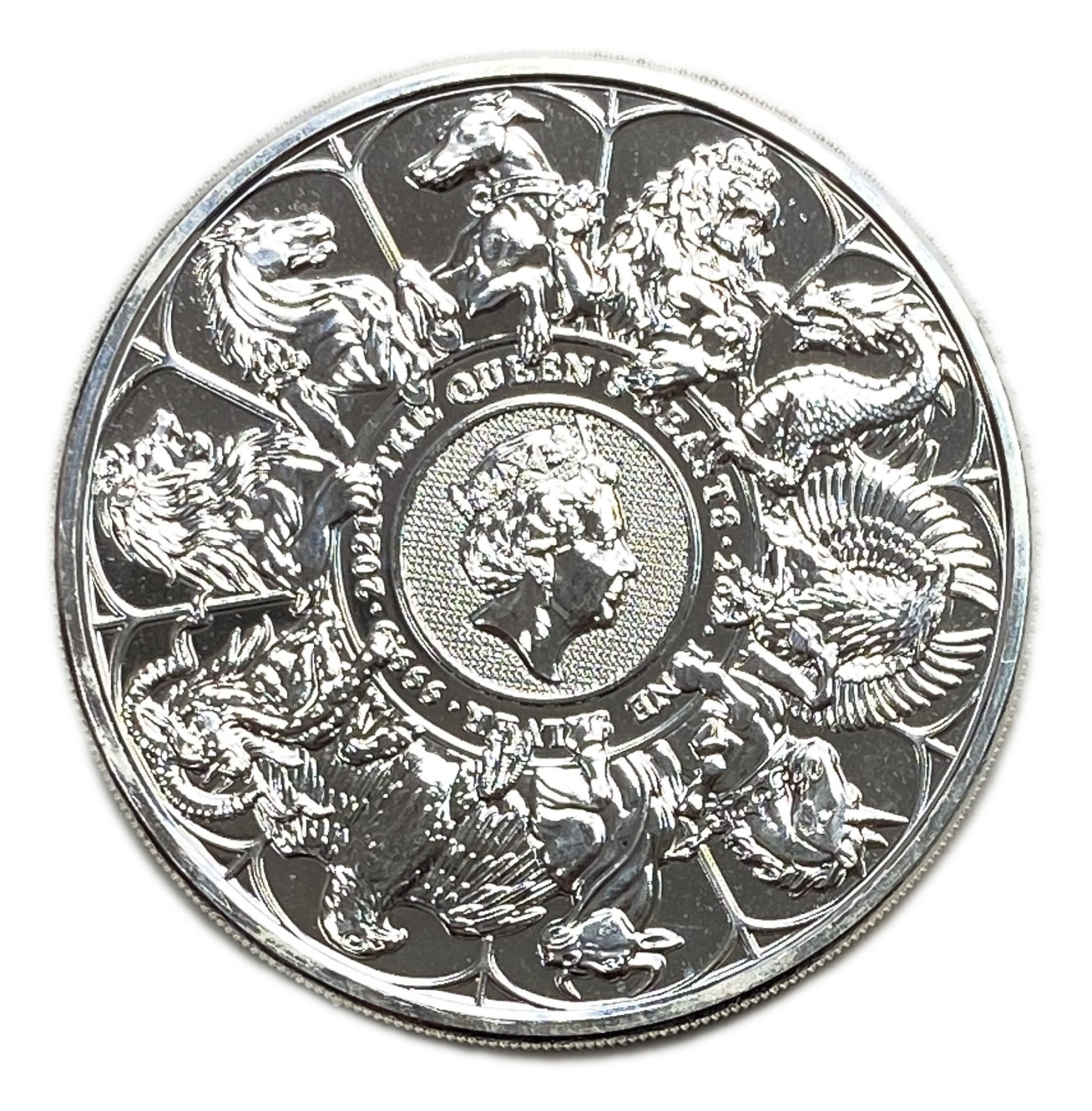England - 5 Pounds - Elizabeth II The Queen's Beasts Completer 2021 - Silver 999, 62.42g, 40mm
... - 1 1