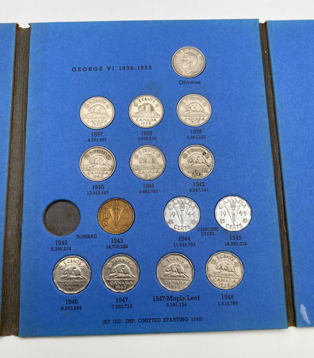Canada - an album with 41 nickel coins from the years 1922 to 1957 - various conditions - 1 2