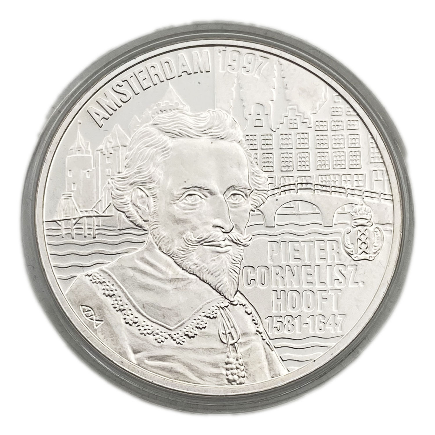 Netherlands - 50 Euro 1997 - Beatrix P.C. Hooft - Silver 925, 25g, 38mm
Commemorative issue - 350th ... - 1 0