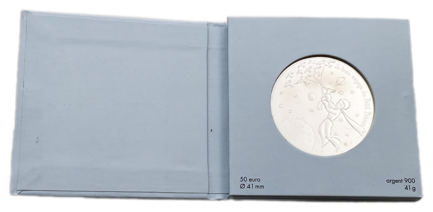 France - 50 Euro 2016 - Le Petit Prince oiseaux - Silver 900, 41g, 41mm
Obverse: The face value "50 ... - 1 2