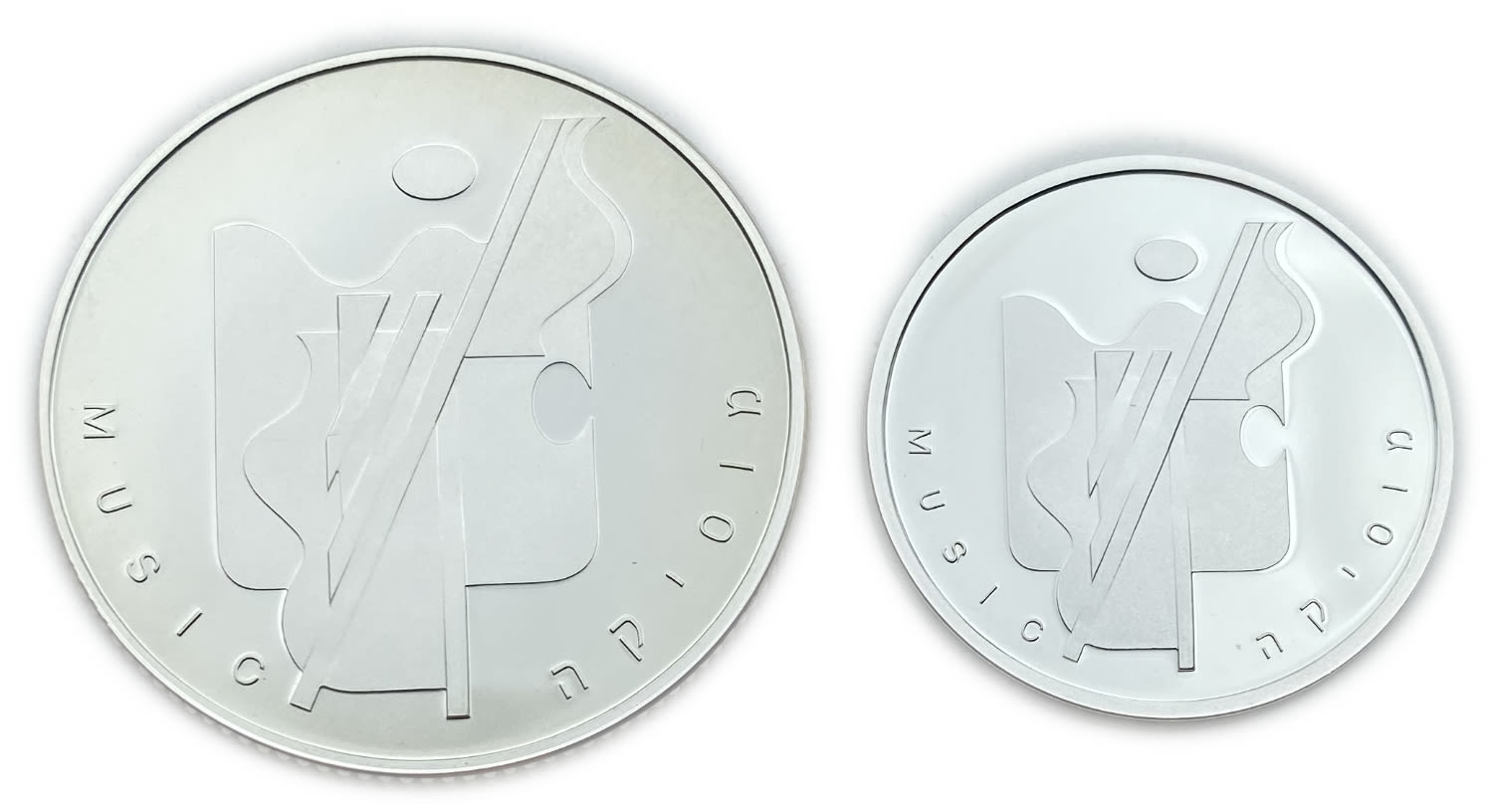 Israel - Two coins, Music 2001 - Silver 925, 14.4g, 28.8g, 30mm, 38.7mm
First in the Artists of ... - 1 1