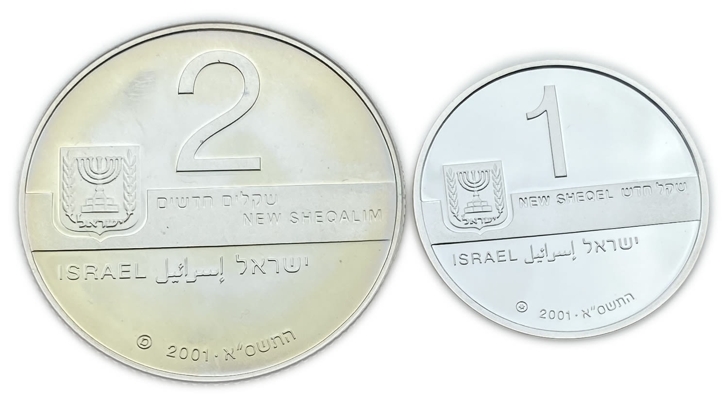Israel - Two coins, Music 2001 - Silver 925, 14.4g, 28.8g, 30mm, 38.7mm
First in the Artists of ... - 1 0