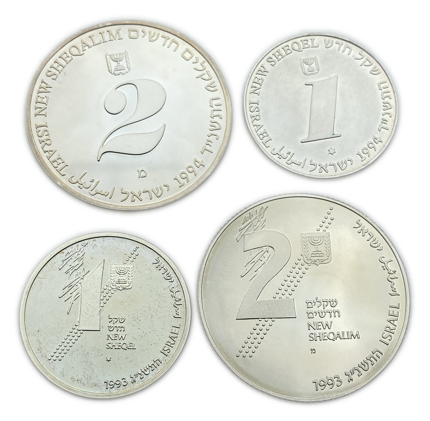 Israel - Two set of coins, "For a better environment", "Revolt and heroism" 1995 - Silver 925, 14.4g, 28.8g ... - 1 0