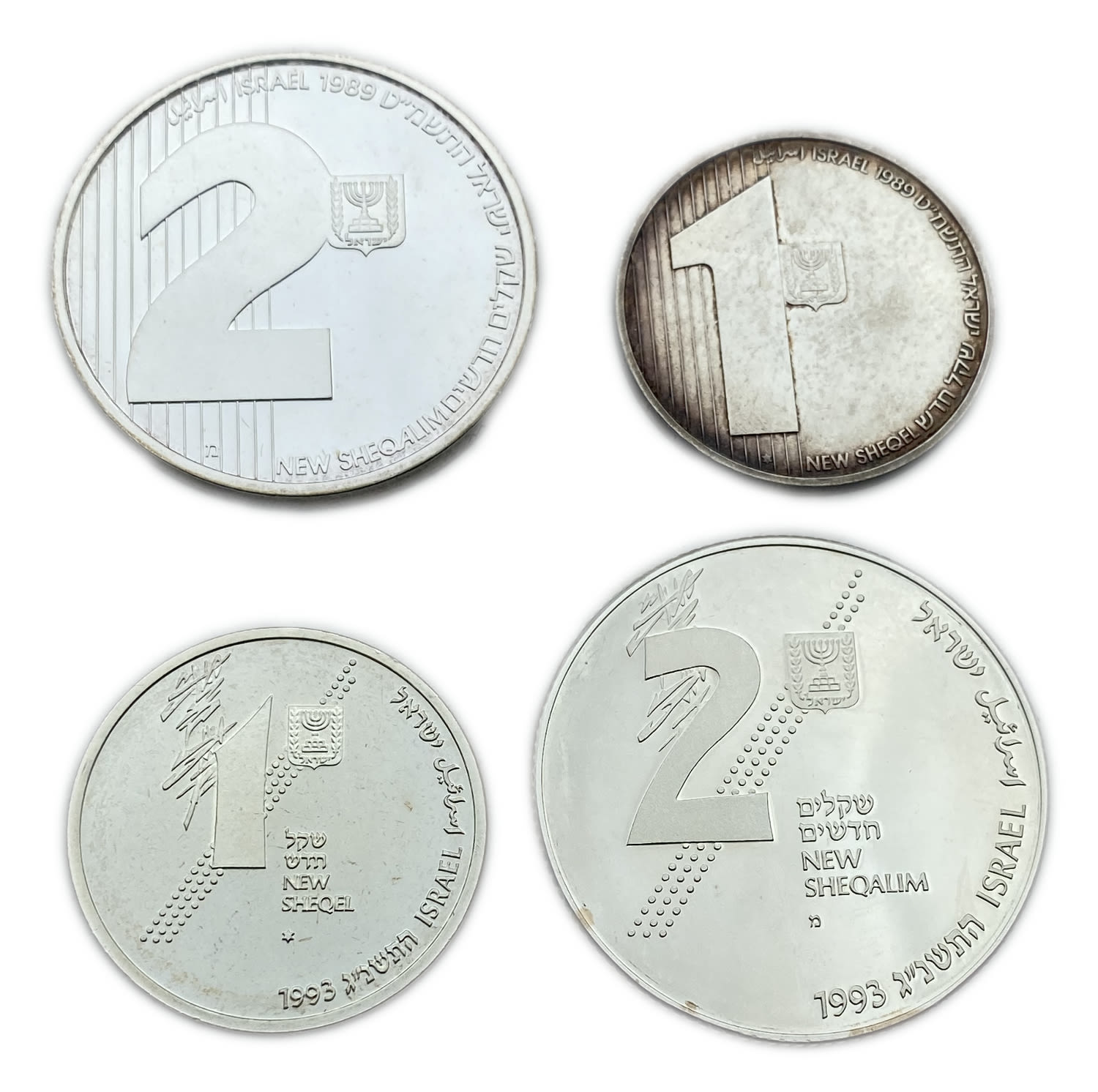 Israel - Two set of coins, "A pleasant land", "Revolt and heroism" 1989, 1993 - Silver 925, 14.4g, 28.8g, 30mm ... - 1 0