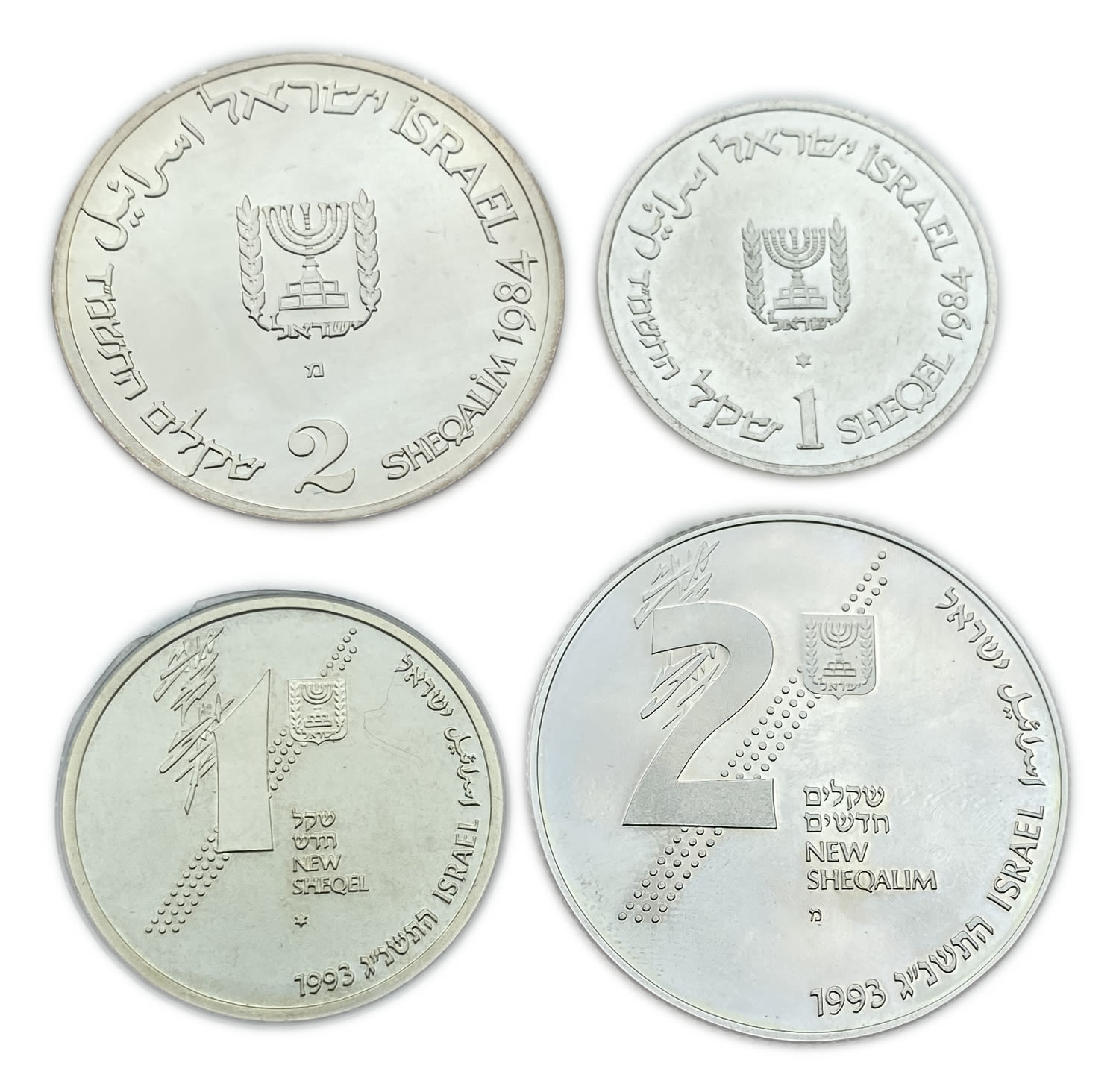 Israel - Two set of coins, "Brotherhood of Israel", "Revolt heroism" 1984, 1993 - Silver 925, 14.4g, 28.8g, 30mm ... - 1 0