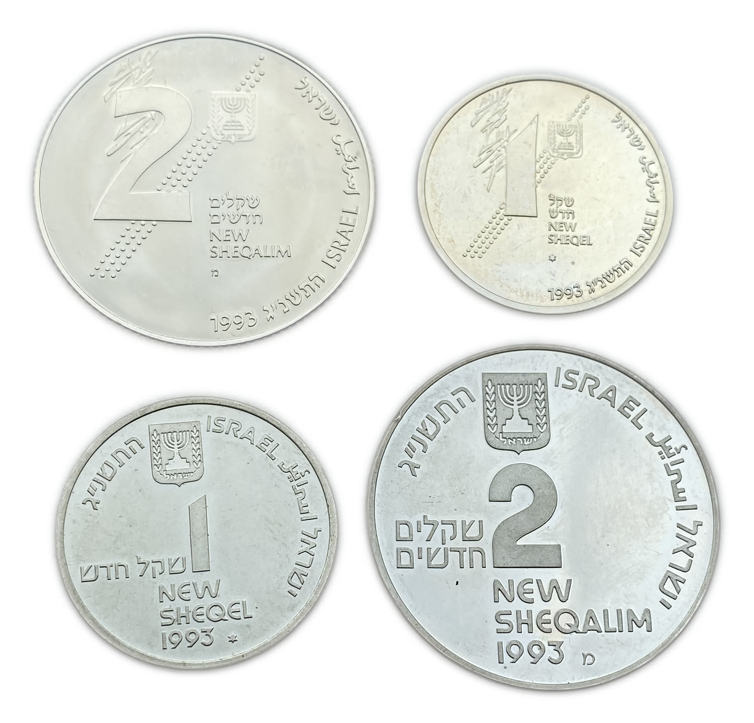 Israel - Two set of coins, "43rd Independence Day", "Revolt and Heroism" 1993 - Silver 925, 14.4g, 28.8g, 30mm ... - 1 0