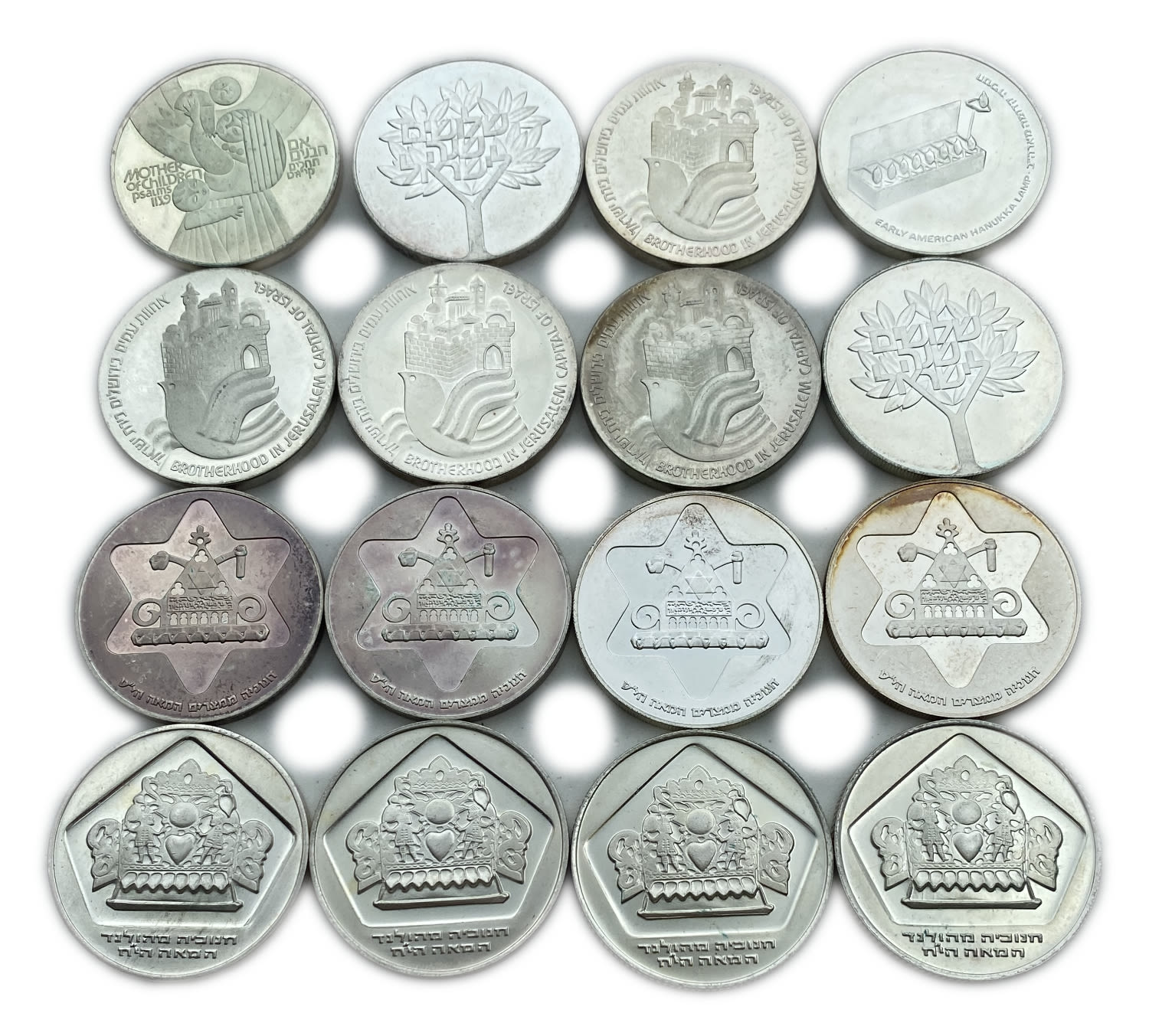 Israel - Lot of 16 coins, 10, 25, 50 Lirot 1975, 1976, 1977, 1979 - silver 500, 20 g
4 units - 10 ... - 1 1