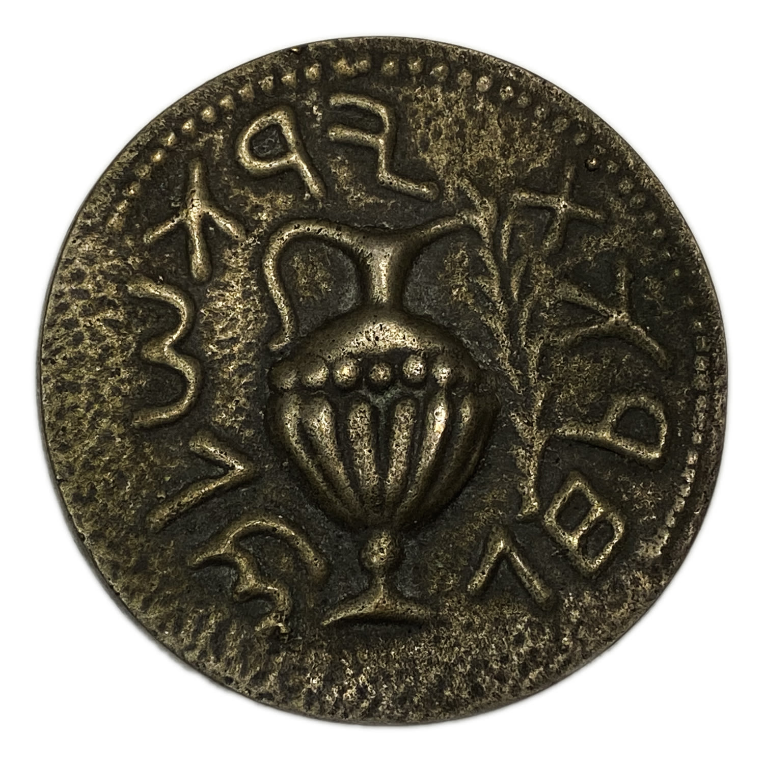 Israel - a large medal resembling an ancient Jewish coin, a paperweight - 1 0