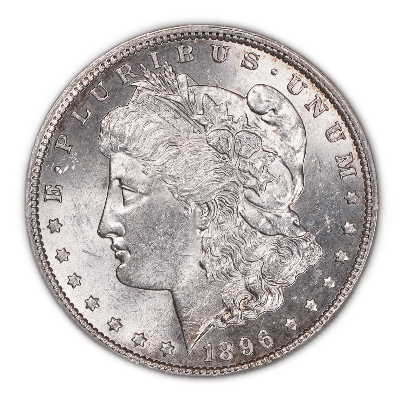 USA - 1 Morgan Dollar 1896 - UNC - 900 silver, 26.73g (net 24.05g, 0.77 oz), 38.1 mm. - 1 0