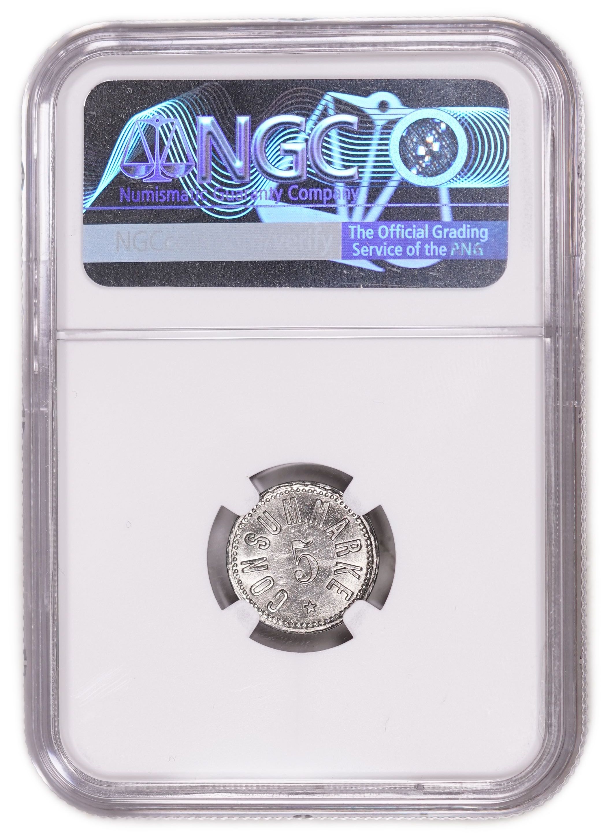 Palestine - Templar Colonies Tokens - 5 Para 1880-1917 - Third Series - NGC MS 63 - Haffner CC-13C - 1 3