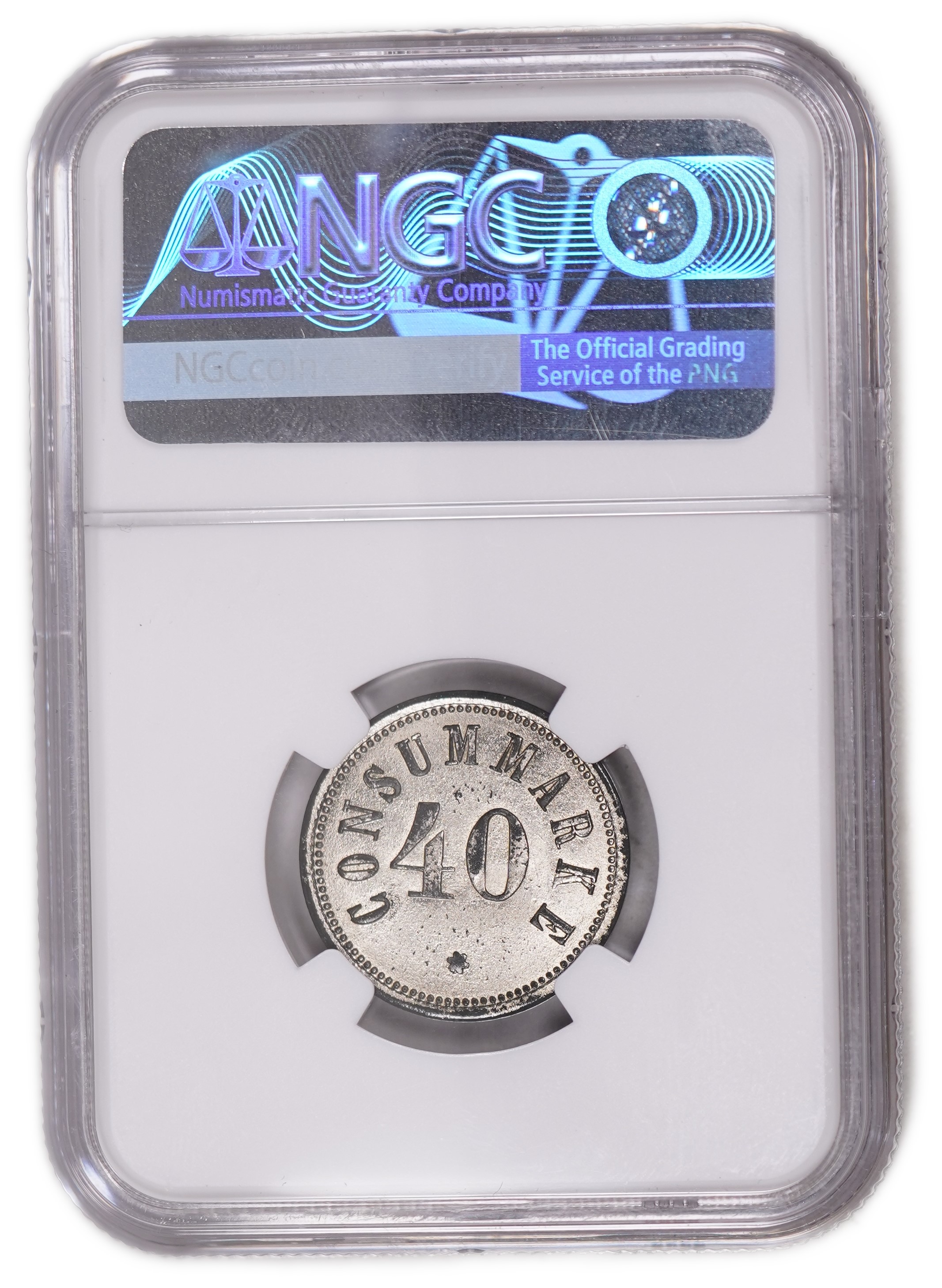 Palestine - Templar Colonies Tokens - 40 Para 1880-1917 - Third Series - NGC MS 62 - Very Rare in Both Grade and ... - 1 3