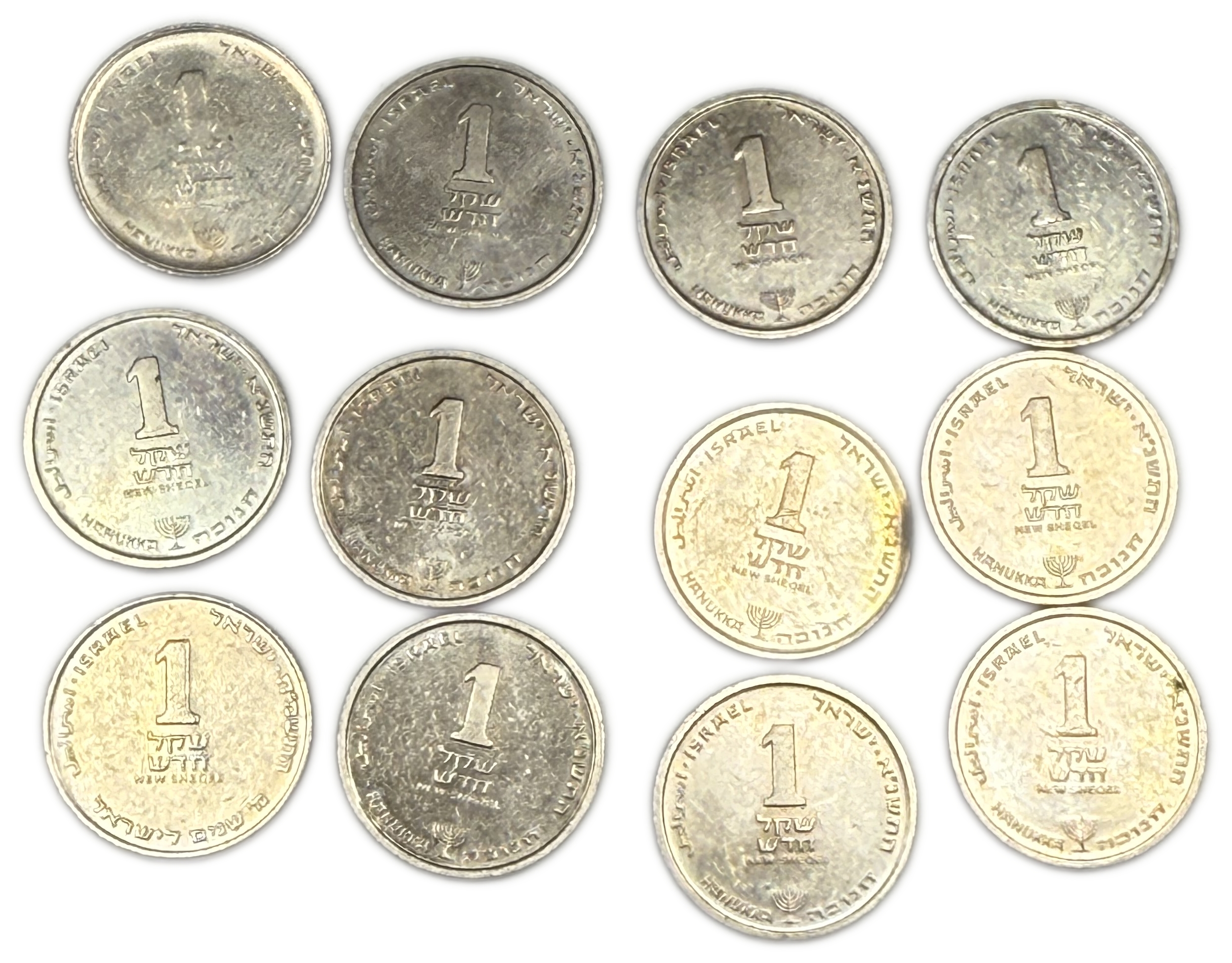 Israel - Group of 42 Coins - 1 and 5 Sheqalim - “Hanukkah” - 1 7