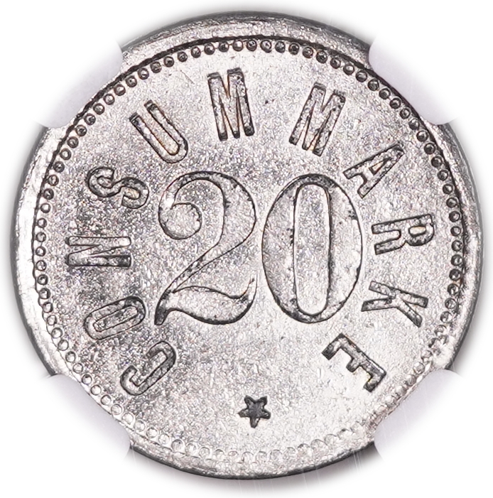 Palestine - Templar Colonies Tokens - 20 Para 1880-1917 - Third Series - NGC MS 62 - Very Rare in Both Grade and ... - 1 0