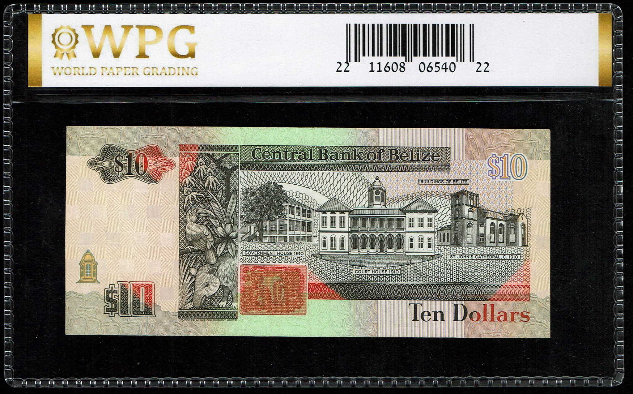 Belize - 10 Dollars 1991 - Pick# 54b - AU - 1 1