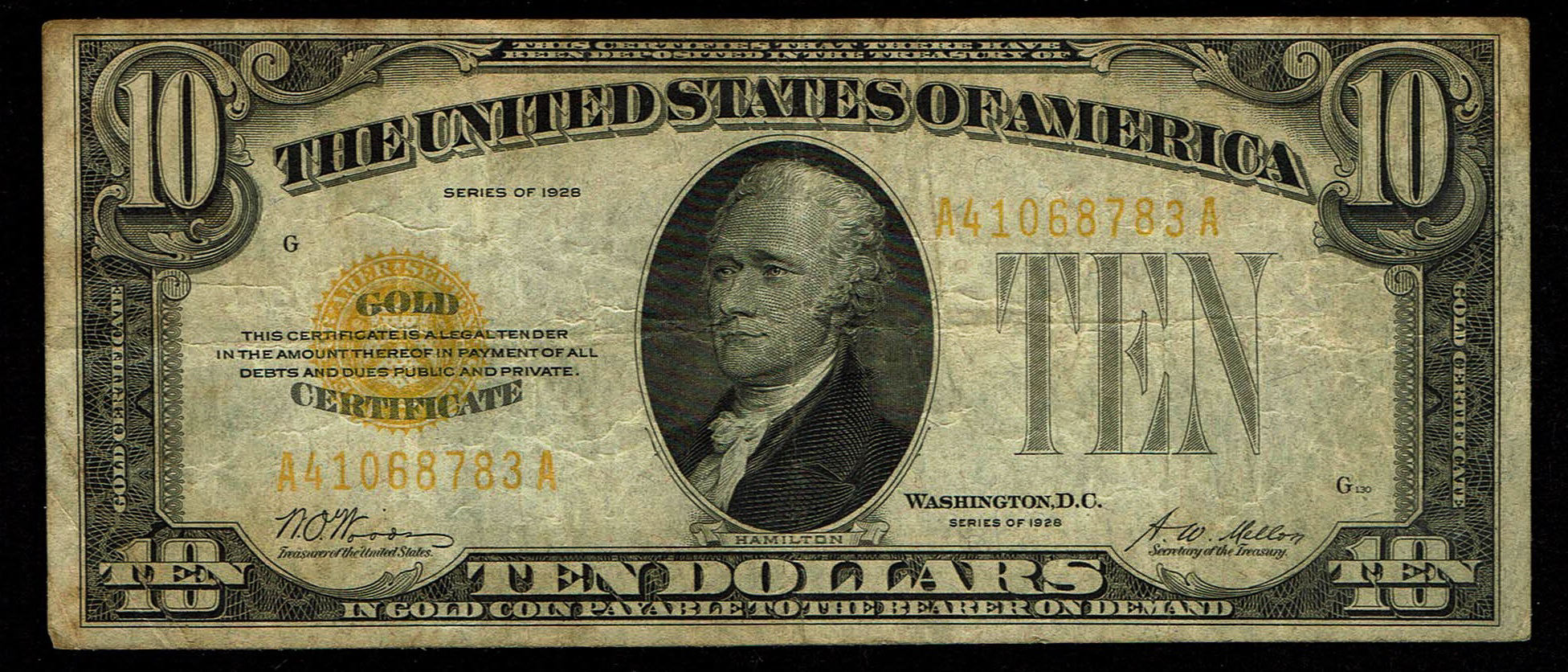 United States - 10 Dollars 1928 - Gold Certificate - Pick# 342 - 1 0