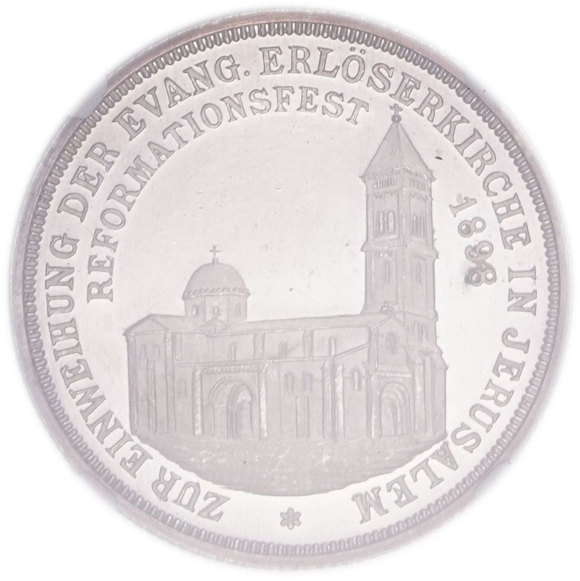 Palestine - Medal Commemorating Kaiser Wilhelm II Visit to the Holy Land 1898 - Silver, NGC PF 64 - Marienburg-7133 ... - 1 1