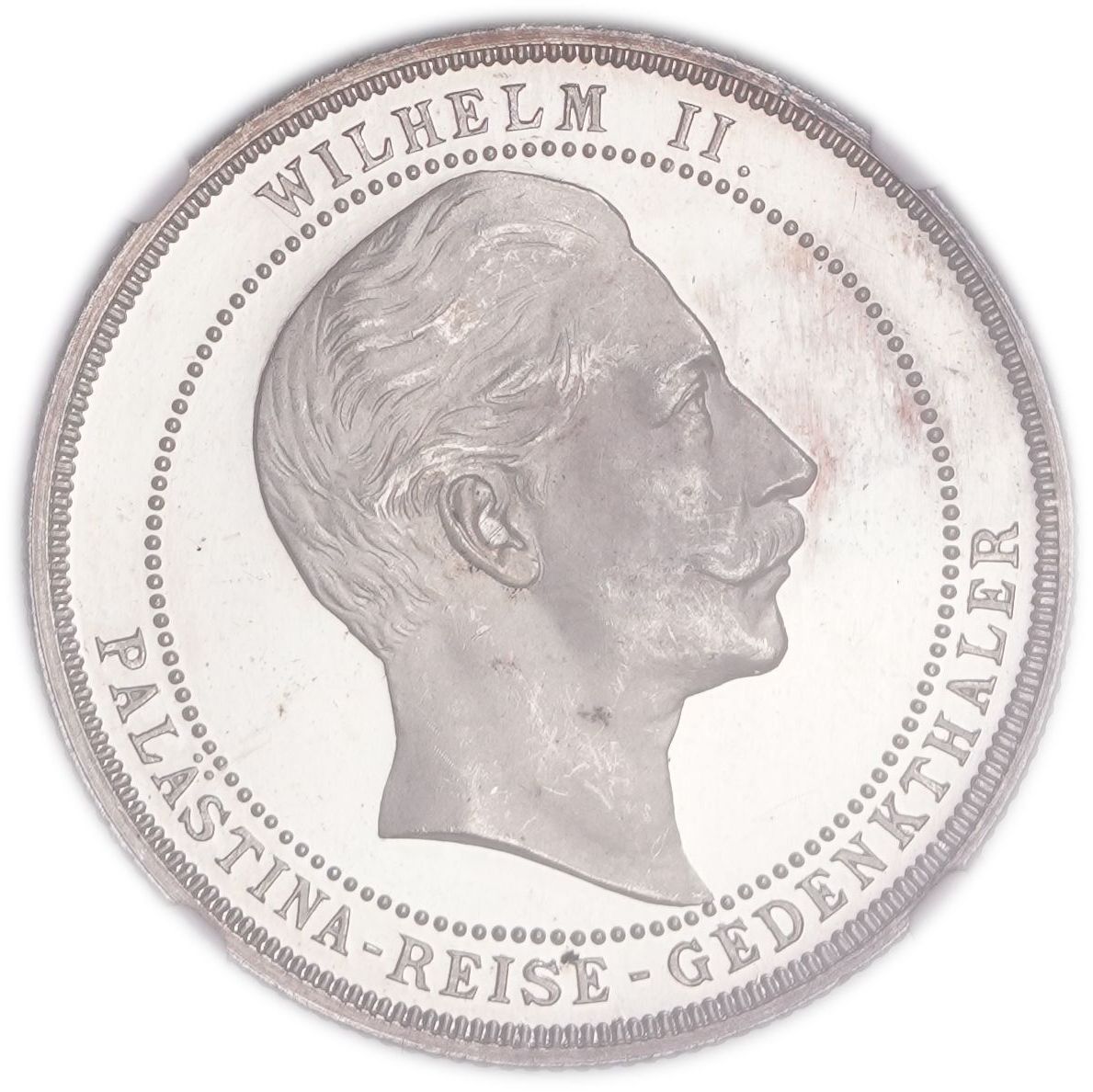 Palestine - Medal Commemorating Kaiser Wilhelm II Visit to the Holy Land 1898 - Silver, NGC PF 64 - Marienburg-7133 ... - 1 0