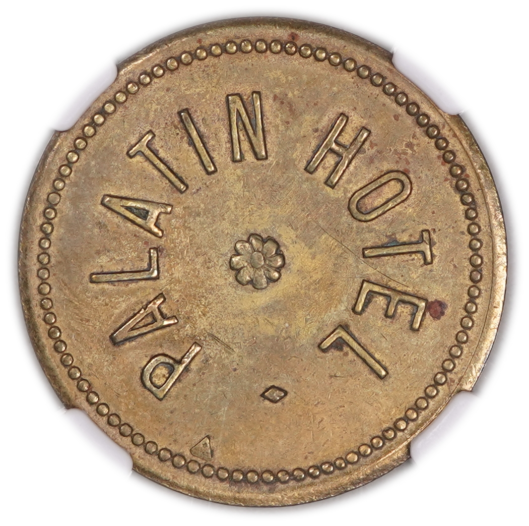 Palestine - 10 Piastres 1930 - Palatin Hotel - NGC AU Details - Haffner CC-5A - 1 1