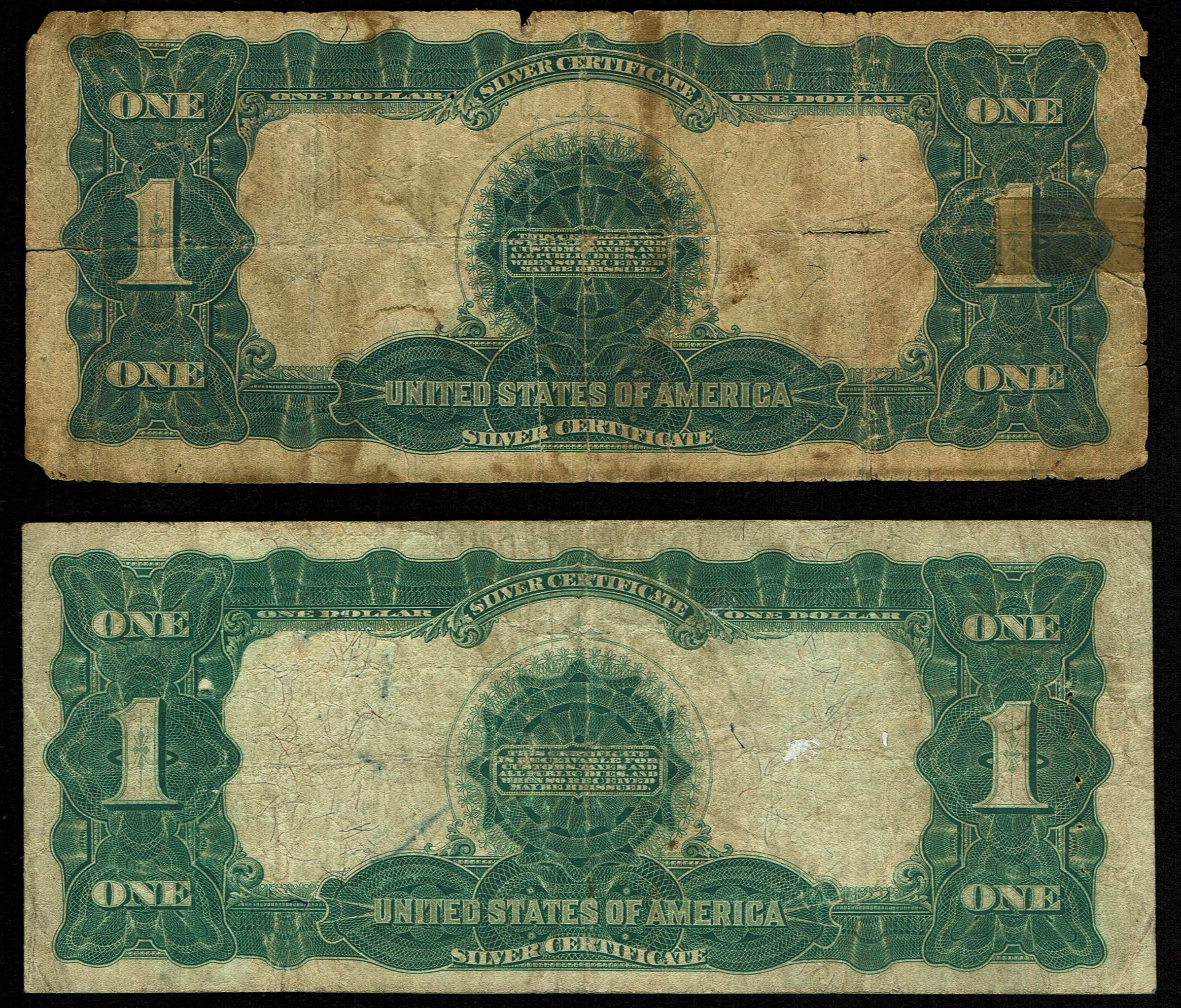 United States - Pair of Notes of 1 Dollar 1899 - Silver Certificate - "Black Eagle" - Pick# 338 - - 1 1