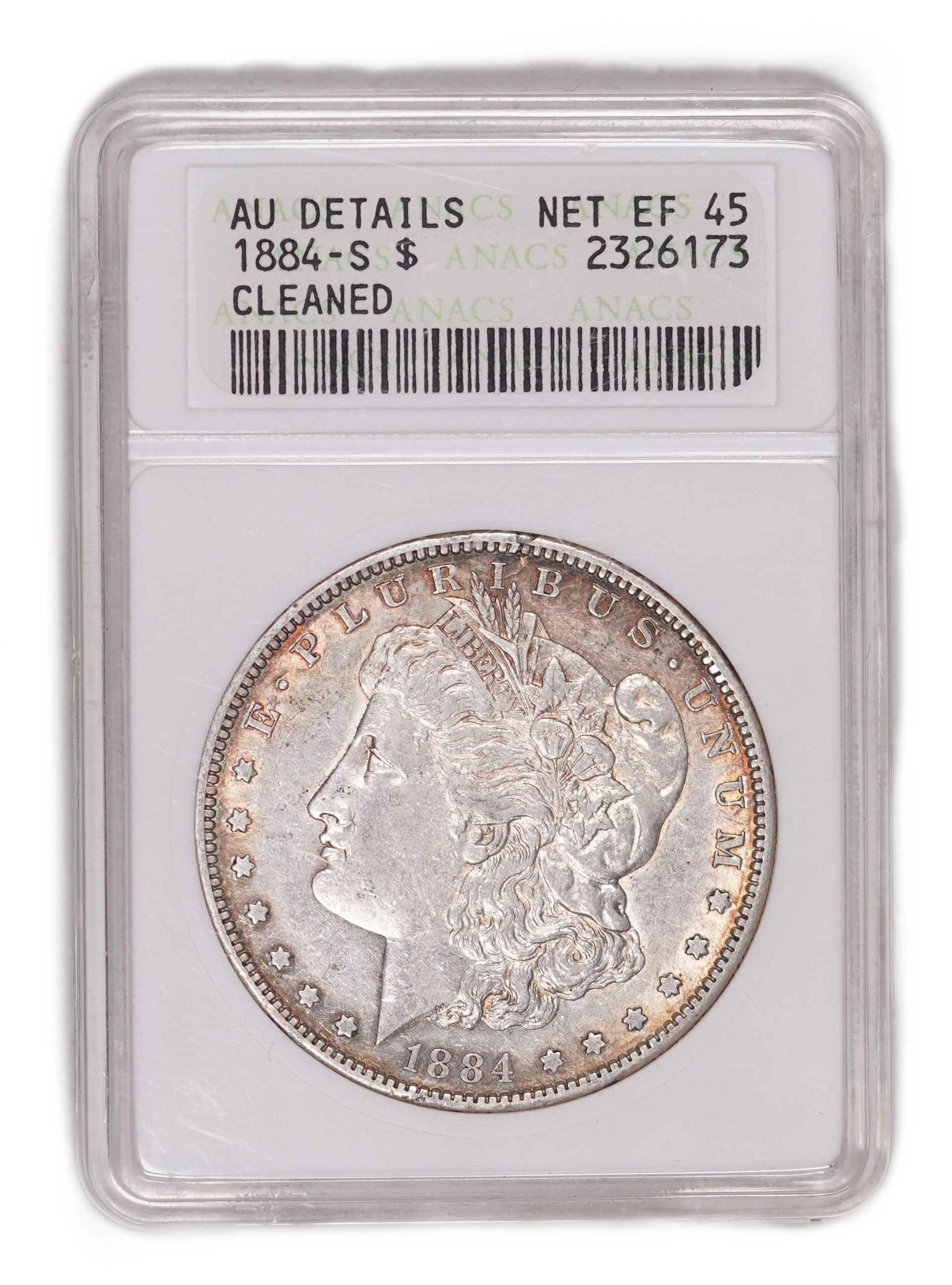 USA - 1 Morgan Dollar 1884 S - UNC - 900 silver, 26.73g (net 24.05g, 0.77 oz), 38.1 mm. - 1 2