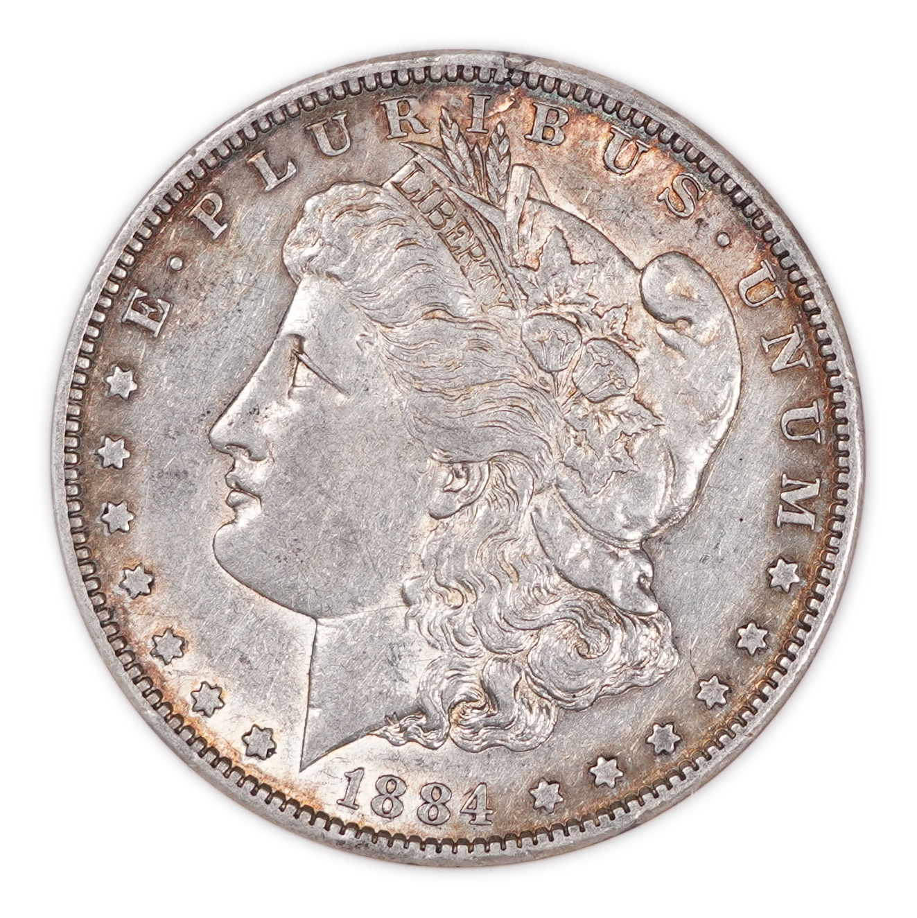 USA - 1 Morgan Dollar 1884 S - UNC - 900 silver, 26.73g (net 24.05g, 0.77 oz), 38.1 mm. - 1 0