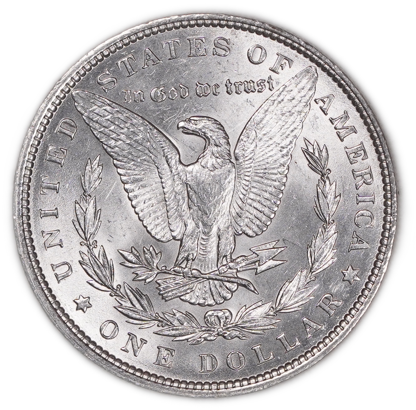 USA - 1 Morgan Dollar 1896 - UNC - 900 silver, 26.73g (net 24.05g, 0.77 oz), 38.1 mm. - 1 1