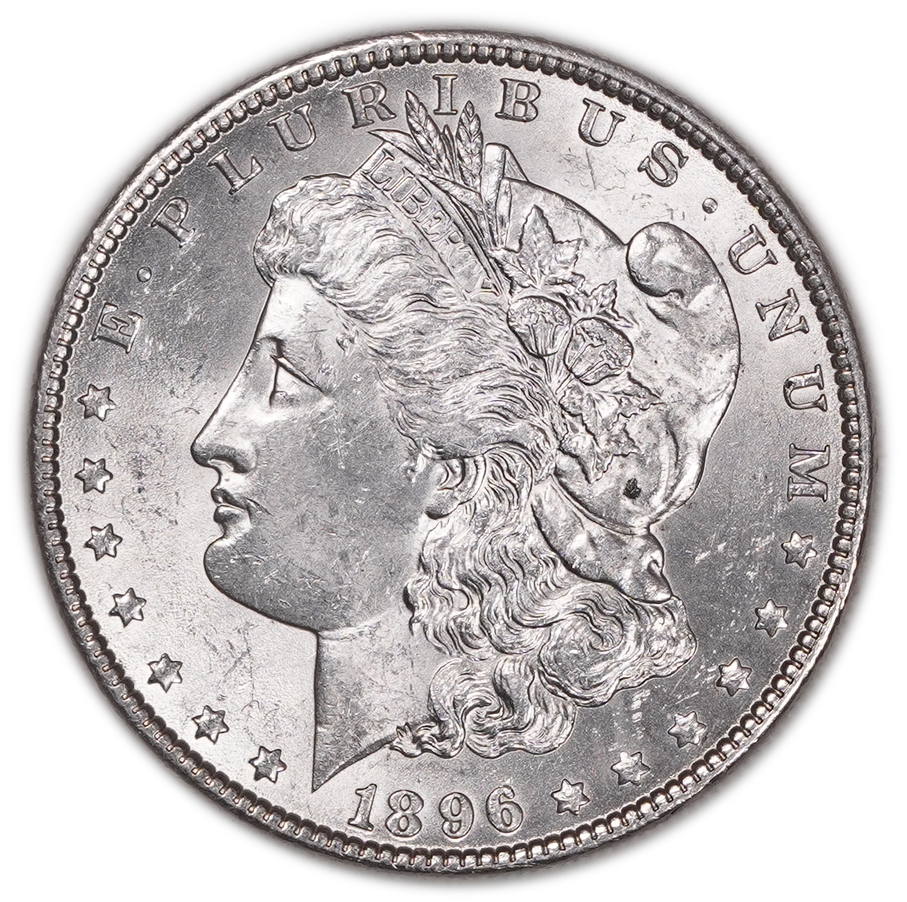 USA - 1 Morgan Dollar 1896 - UNC - 900 silver, 26.73g (net 24.05g, 0.77 oz), 38.1 mm. - 1 0