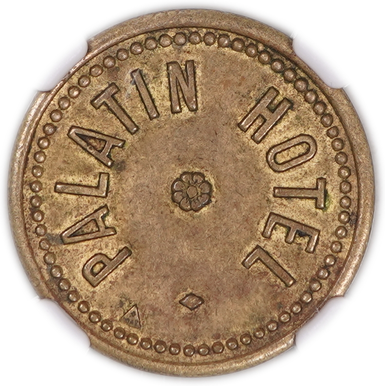 Palestine - 2 Piastres 1930 - Palatin Hotel - NGC AU 53 - Haffner CC-5C - 1 1