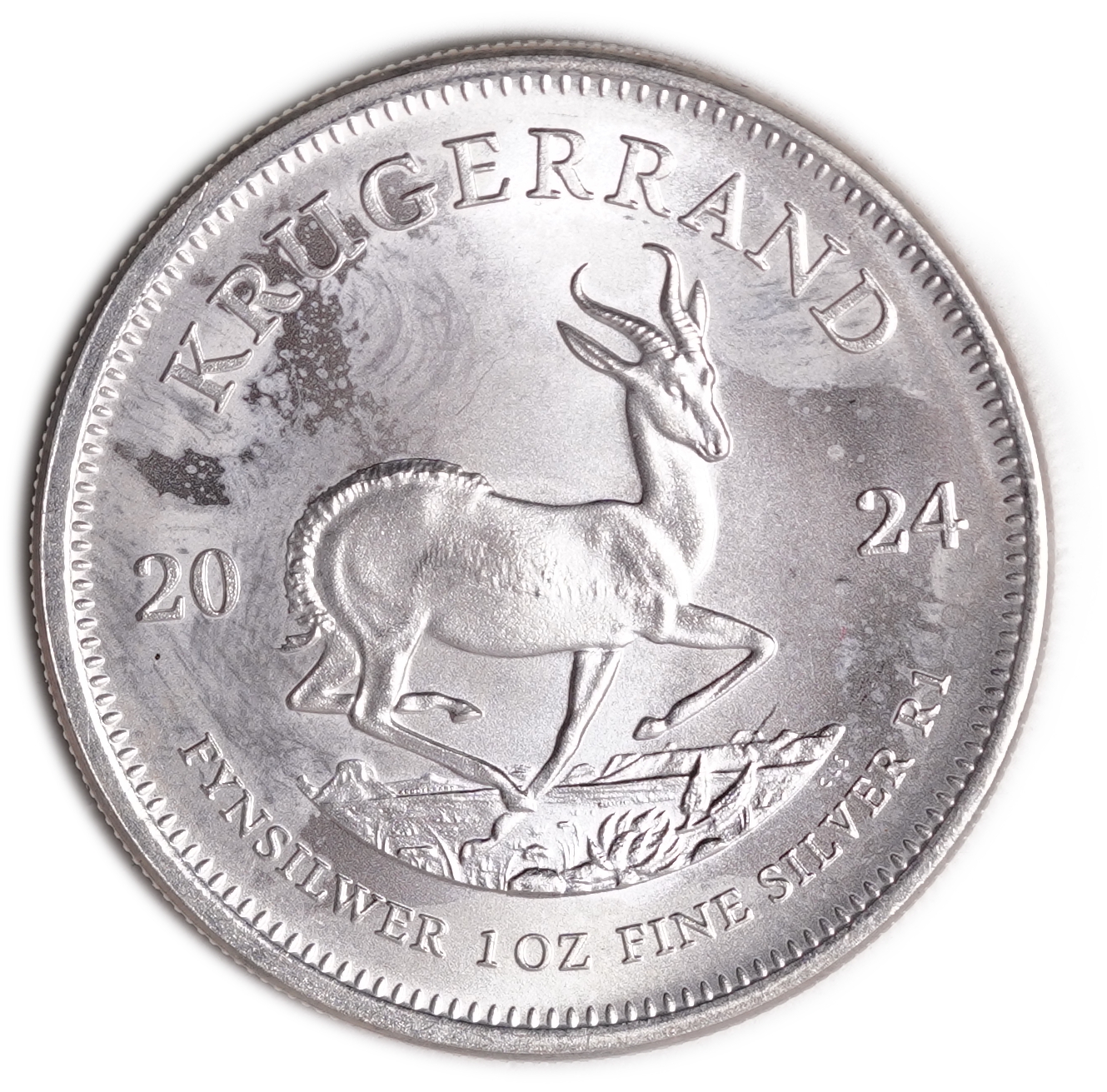 South Africa - 1 Krugerrand 2024 - 1 oz Fine Silver - Silver .999, 31.1g, 38.7 mm - 1 0