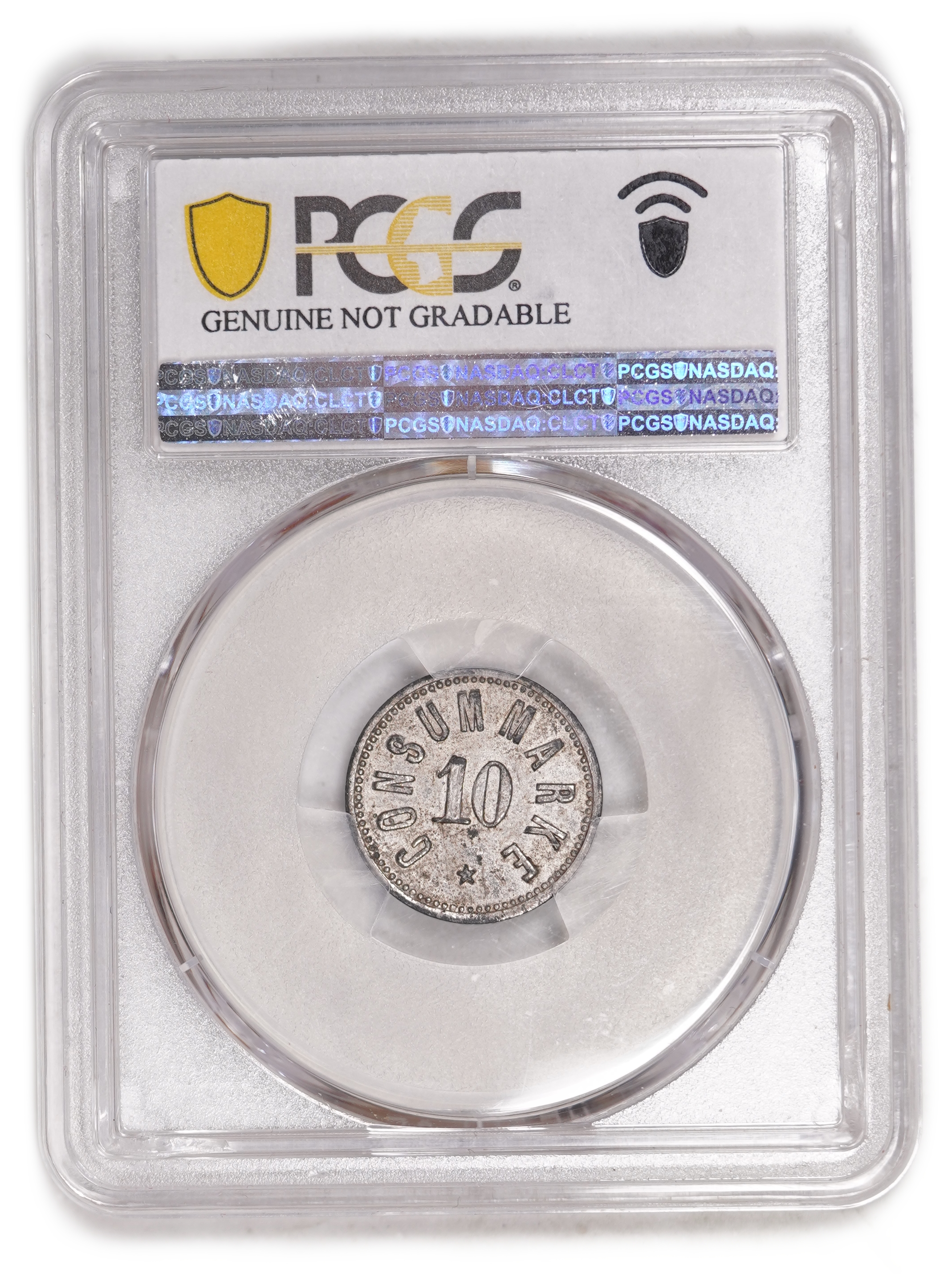 Palestine - Templar Colonies Tokens - 10 Para 1880-1917 - Third Series - PCGS UNC Details - Very Rare in Both Grade ... - 1 3