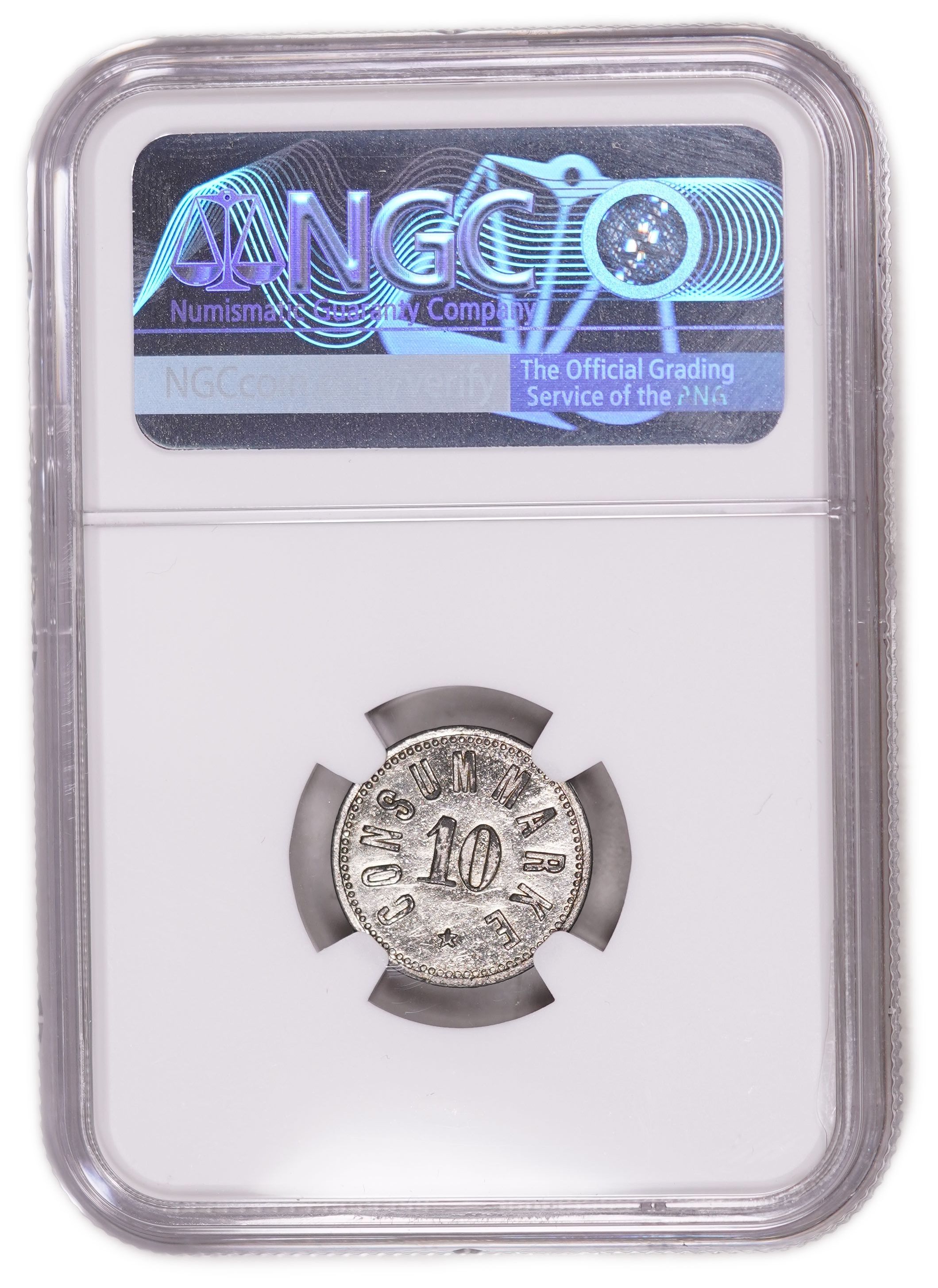 Palestine - Templar Colonies Tokens - 10 Para 1880-1917 - Third Series - NGC MS 62 - Very Rare in Both Grade and ... - 1 3