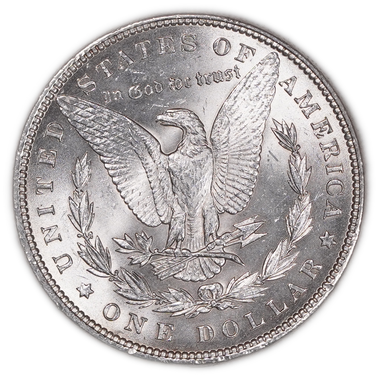 USA - 1 Morgan Dollar 1896 - UNC - 900 silver, 26.73g (net 24.05g, 0.77 oz), 38.1 mm. - 1 1