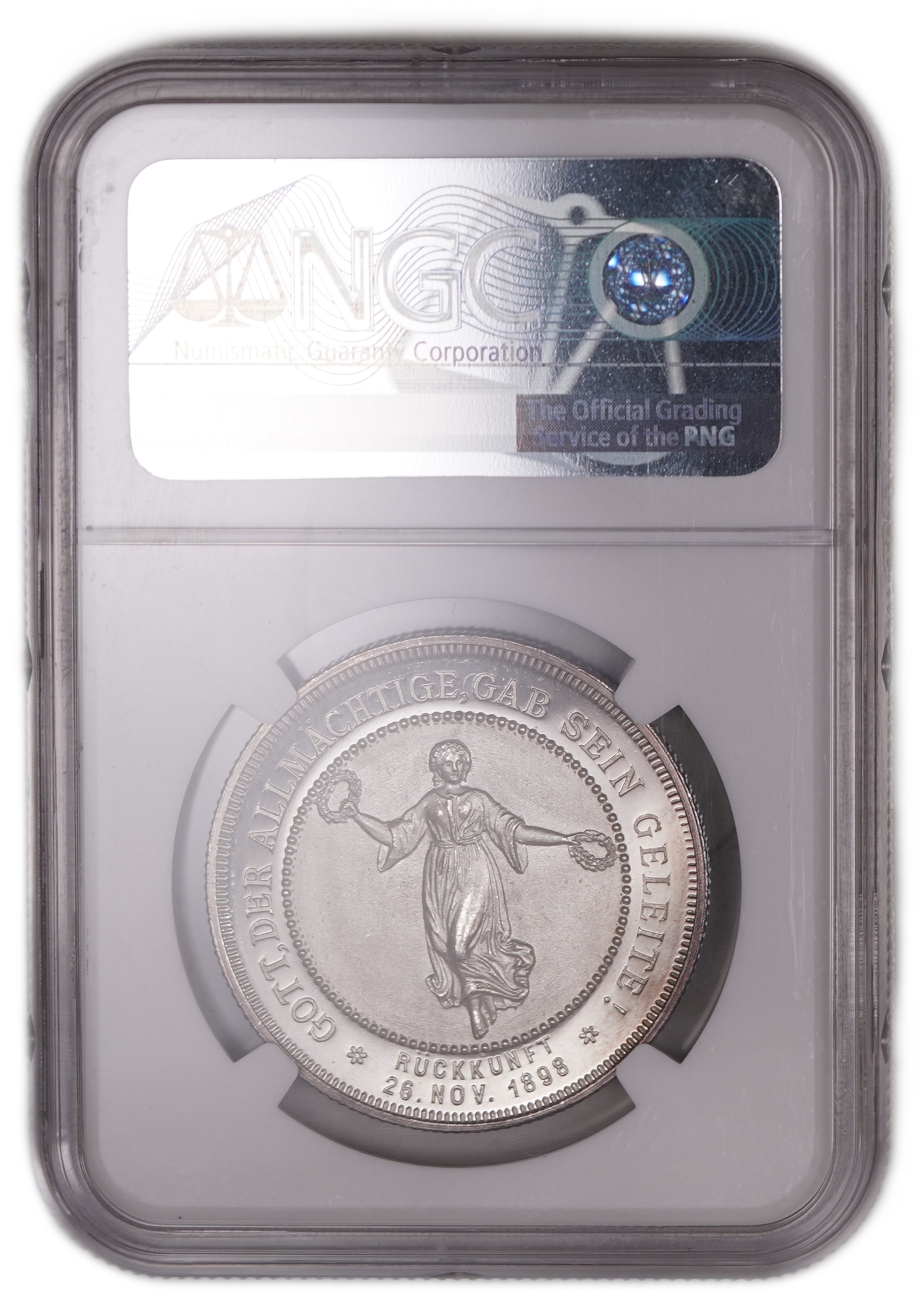 Palestine - Medal Commemorating the Return of Kaiser Wilhelm II from the Holy Land 1898 - Silver, NGC PF 64 - ... - 1 3