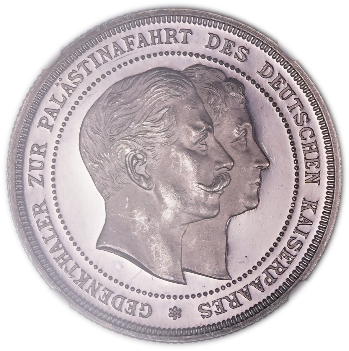 Palestine - Medal Commemorating the Return of Kaiser Wilhelm II from the Holy Land 1898 - Silver, NGC PF 64 - ... - 1 0