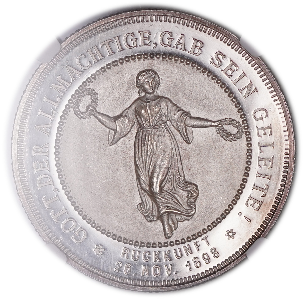 Palestine - Medal Commemorating the Return of Kaiser Wilhelm II from the Holy Land 1898 - Silver, NGC PF 64 - ... - 1 1