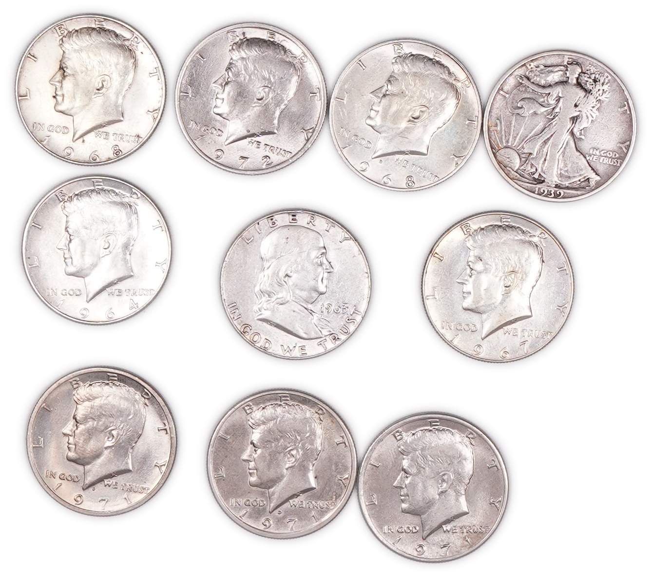USA - Lot of American Coins - .400/.900 Silver and Various Metals, approx. 620g, approx. 41.1g Pure Silver (1.32 ... - 1 5