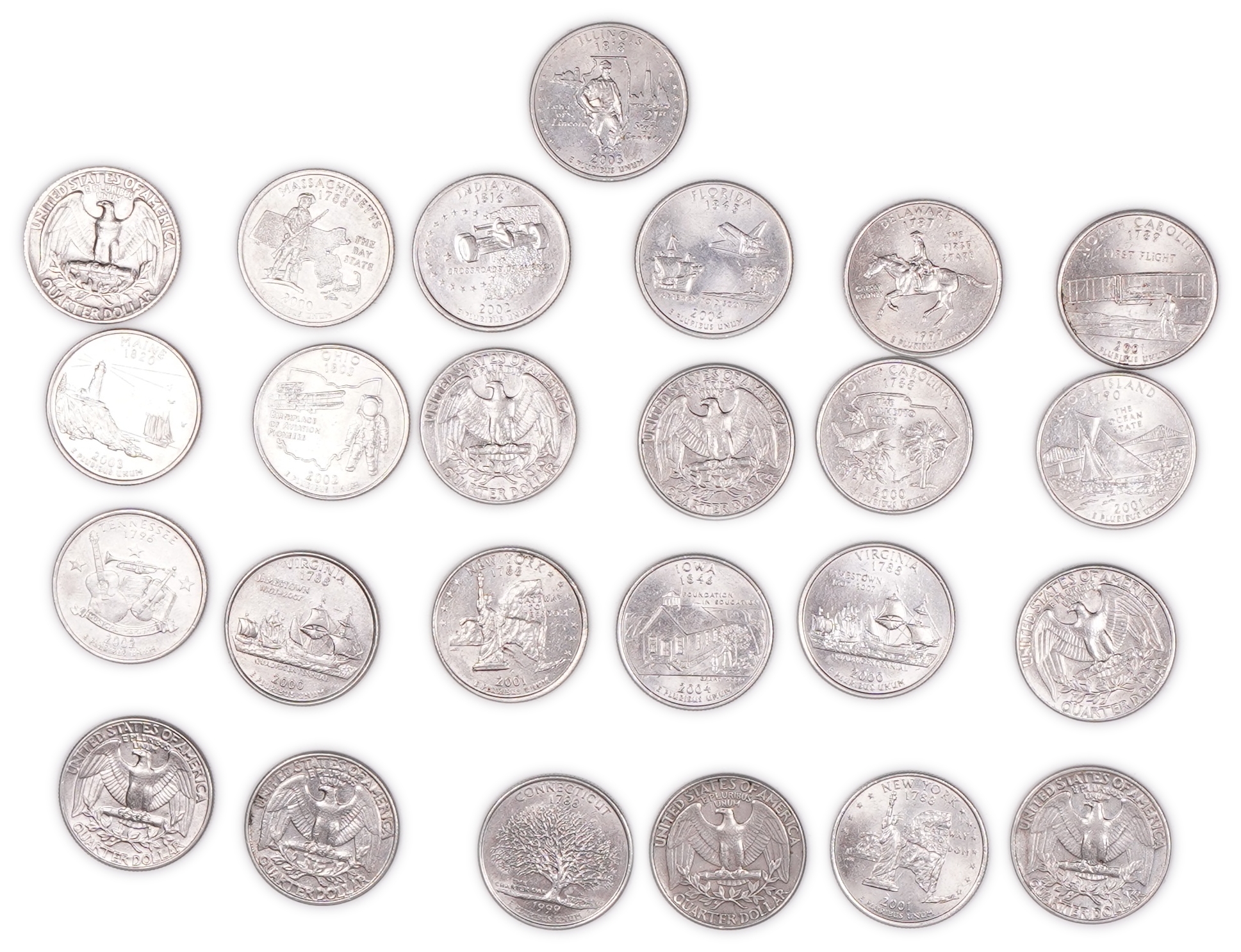 USA - Lot of American Coins - .400/.900 Silver and Various Metals, approx. 620g, approx. 41.1g Pure Silver (1.32 ... - 1 8