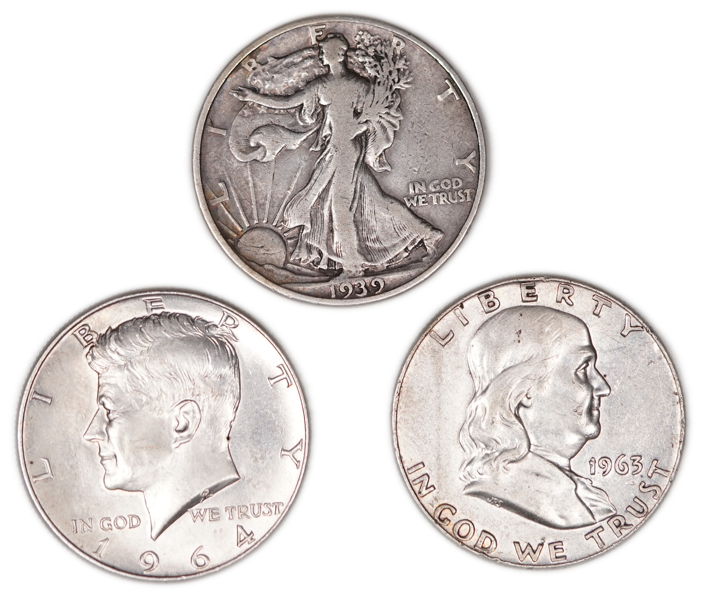 USA - Lot of American Coins - .400/.900 Silver and Various Metals, approx. 620g, approx. 41.1g Pure Silver (1.32 ... - 1 1