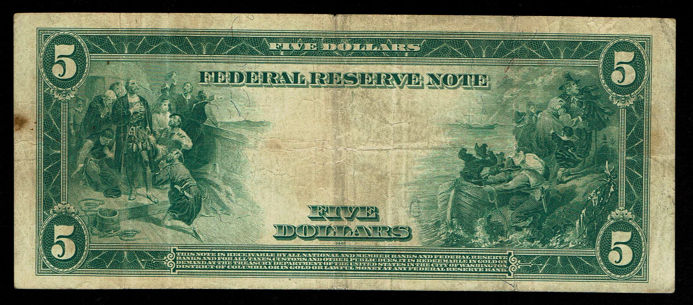 United States - 5 Dollars 1914 - Federal Reserve Note - Pick# 358b - 1 1
