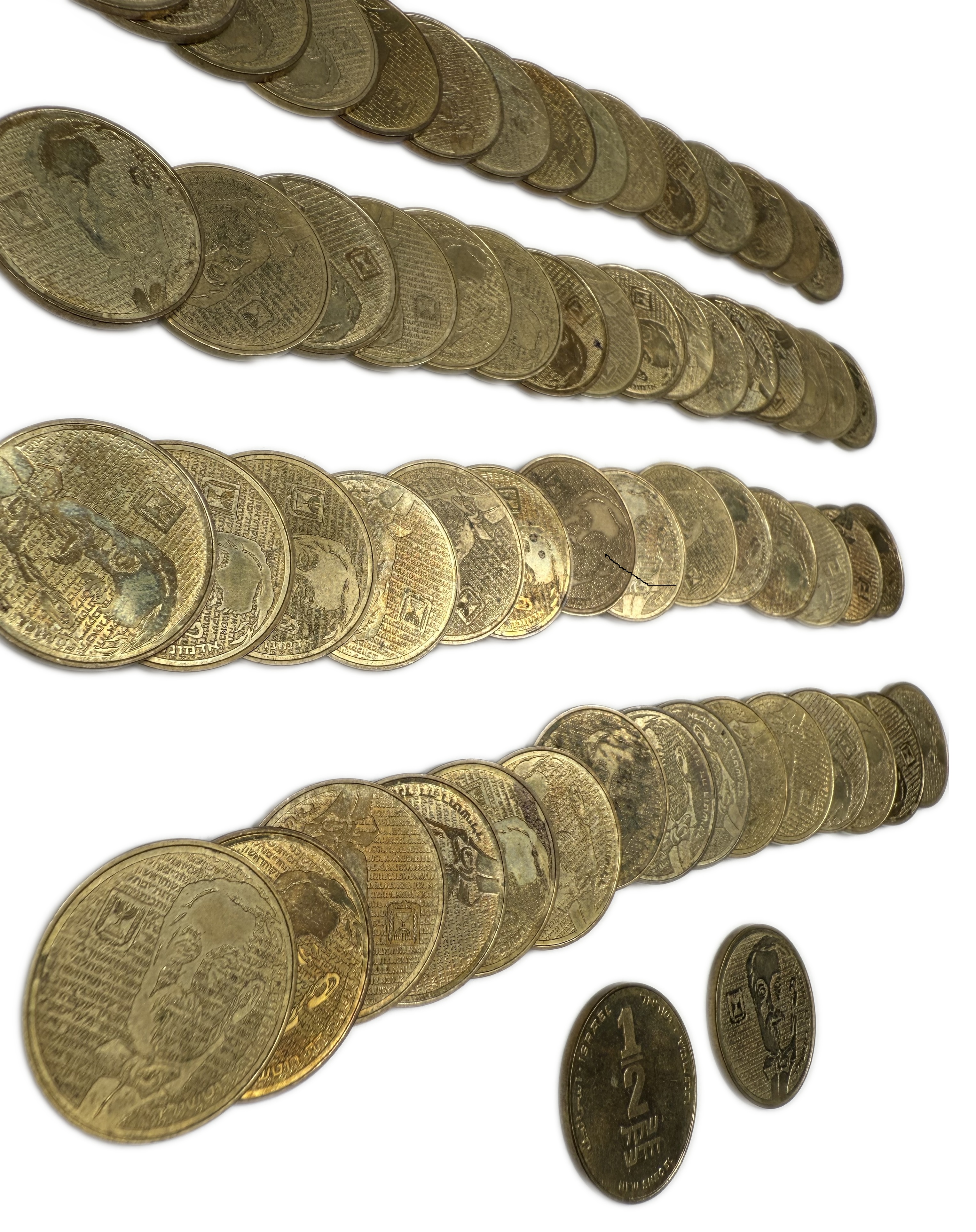 Israel - Group of 52 1/2 Sheqel Coins 1986 - “Rothschild” - 1 2