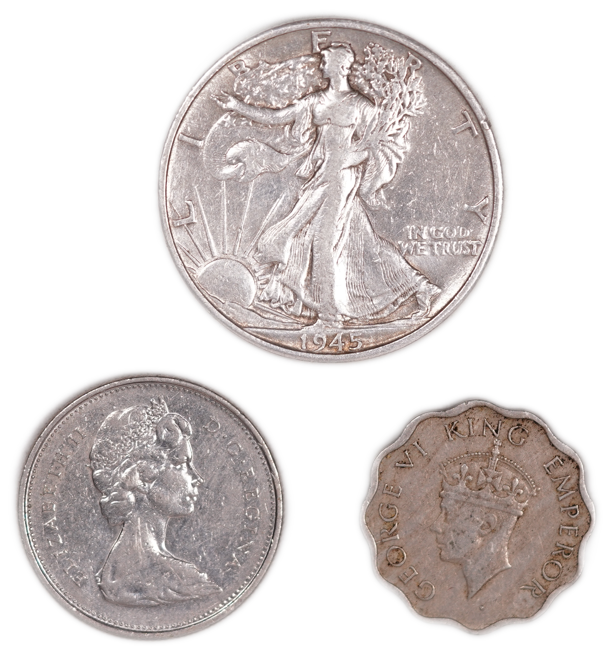 World - USA, Canada, Great Britain, India and Palestine - Group of Coins, Medals and Collectible Items - Approx. ... - 1 3