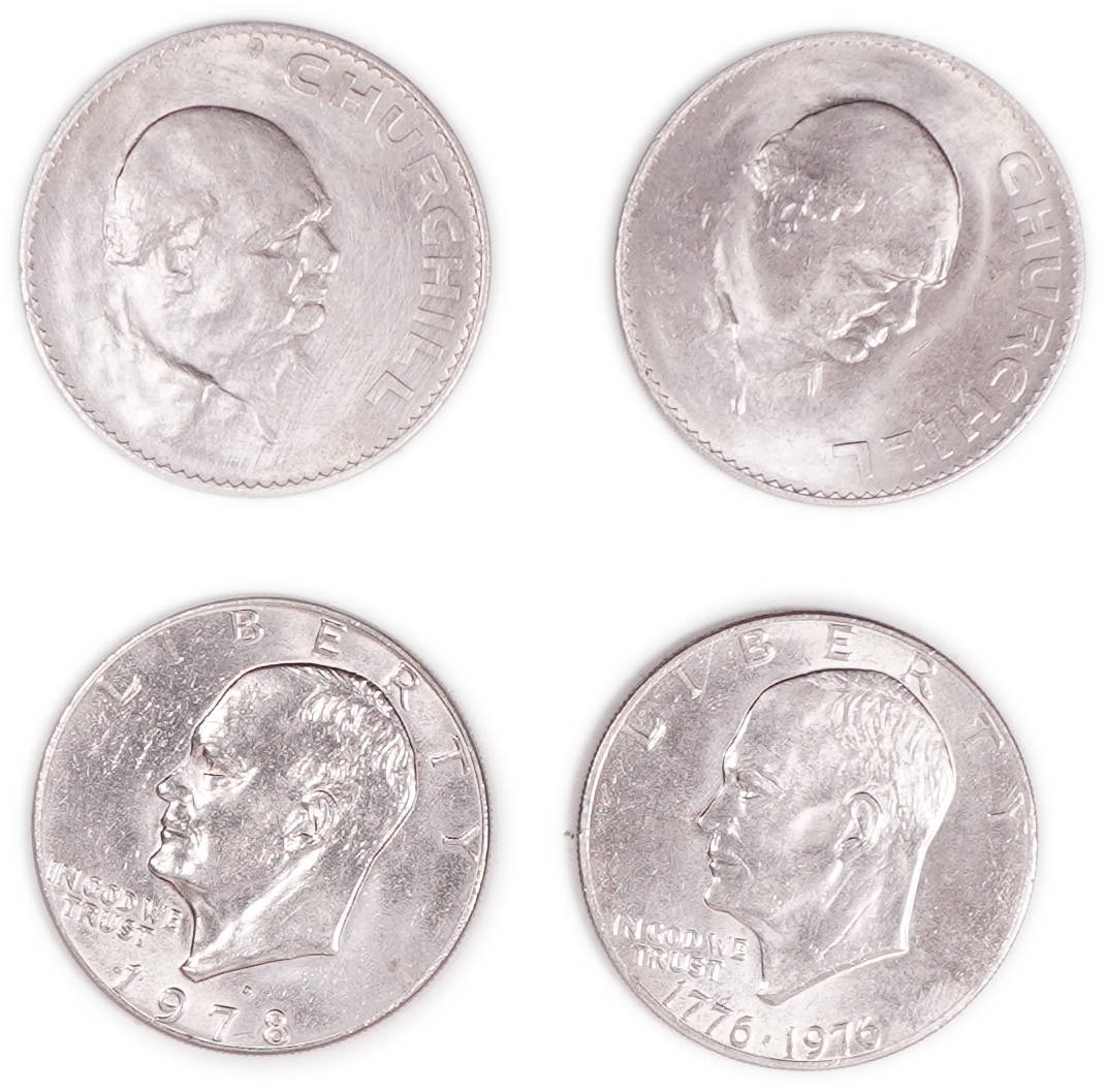 World - USA, Canada, Great Britain, India and Palestine - Group of Coins, Medals and Collectible Items - Approx. ... - 1 9