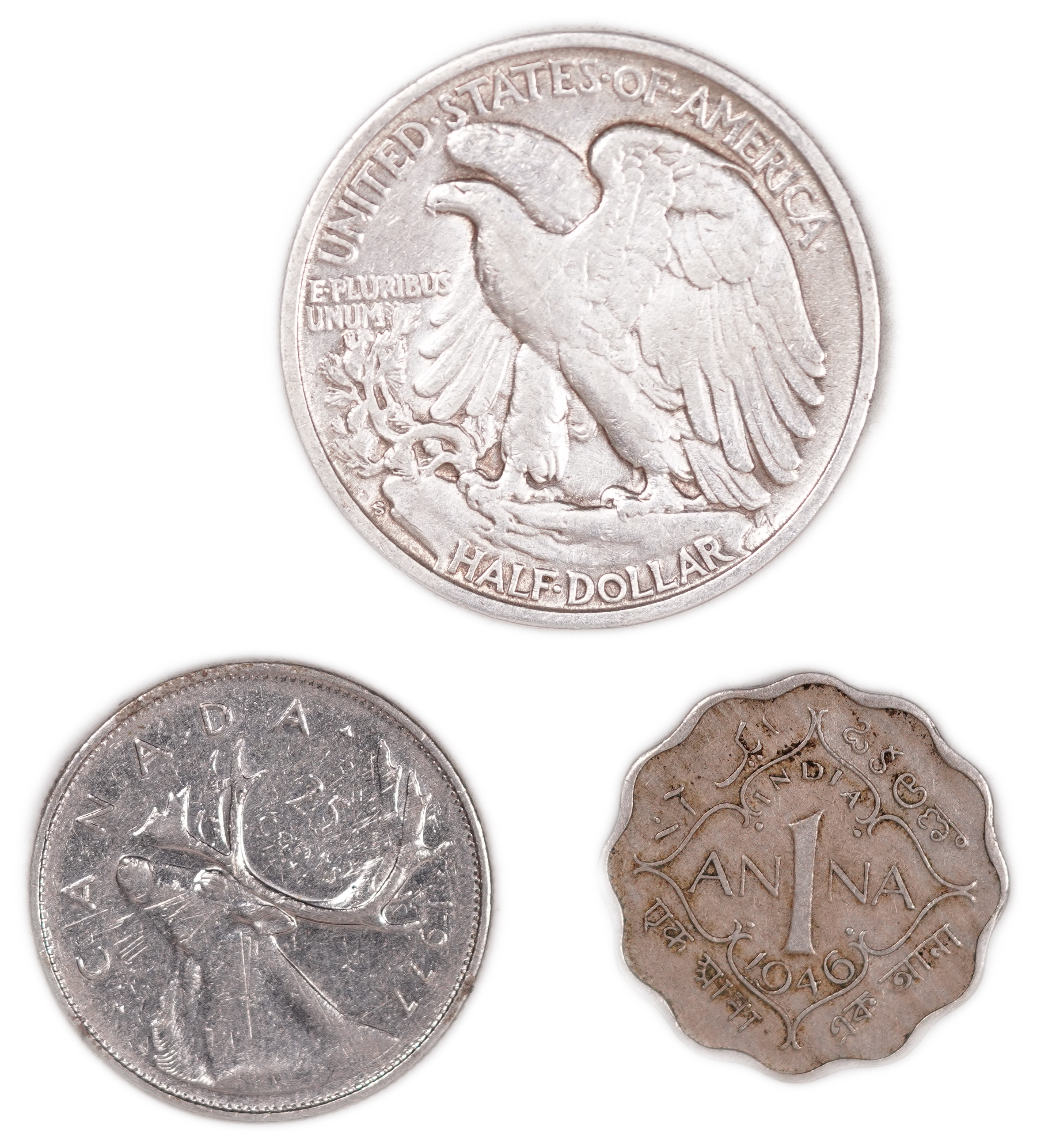World - USA, Canada, Great Britain, India and Palestine - Group of Coins, Medals and Collectible Items - Approx. ... - 1 4
